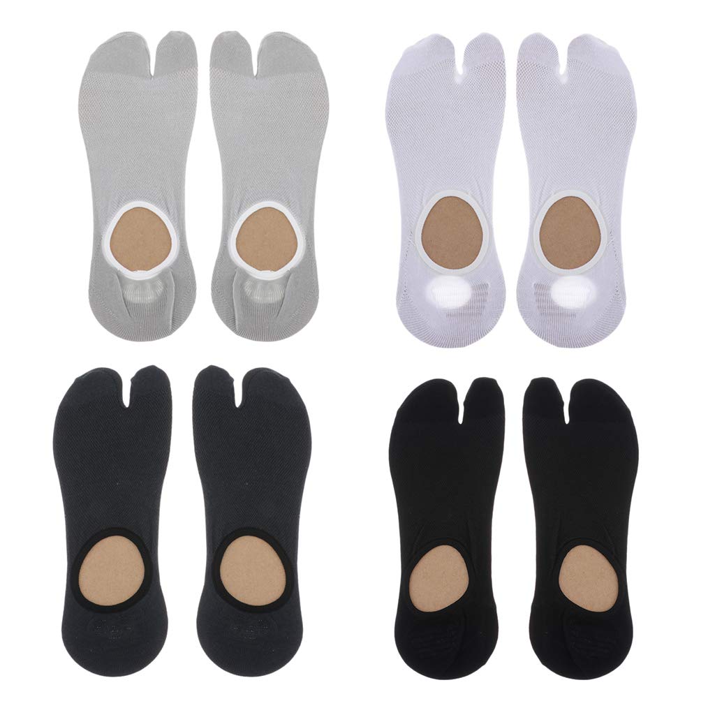 4 Colors Men's Toe Separator Socks - Breathable Japanese Tabi Socks for Yoga, Running & Home Comfort