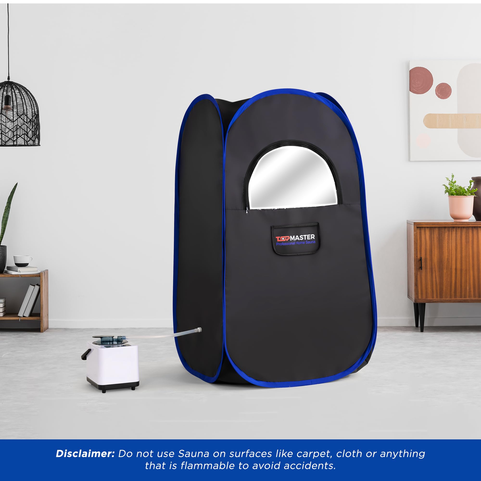 Foldable Portable Steam Sauna Tent for Home - 3L 1100W Steam Generator with Remote Control & Foldable Chair - Indoor Personal Sauna Box for Relaxation, Detox & Weight Loss - Perfect for Spa, Yoga & Home Wellness