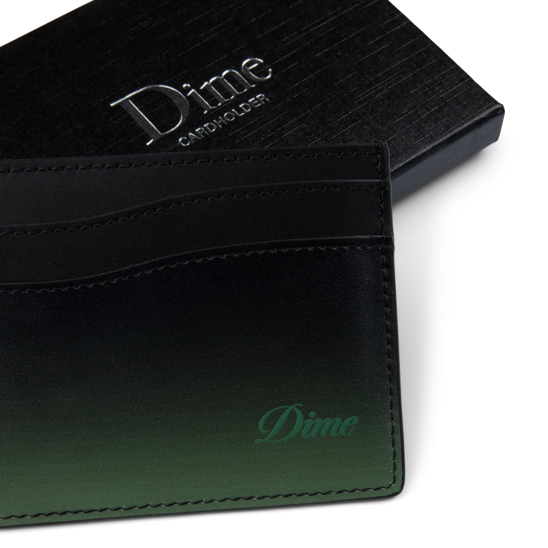 Elegant Green Gradient Cursive Card Holder - Slim RFID Blocking Wallet for Credit Cards & IDs | Perfect for Everyday Use, Travel, and Minimalist Lifestyle