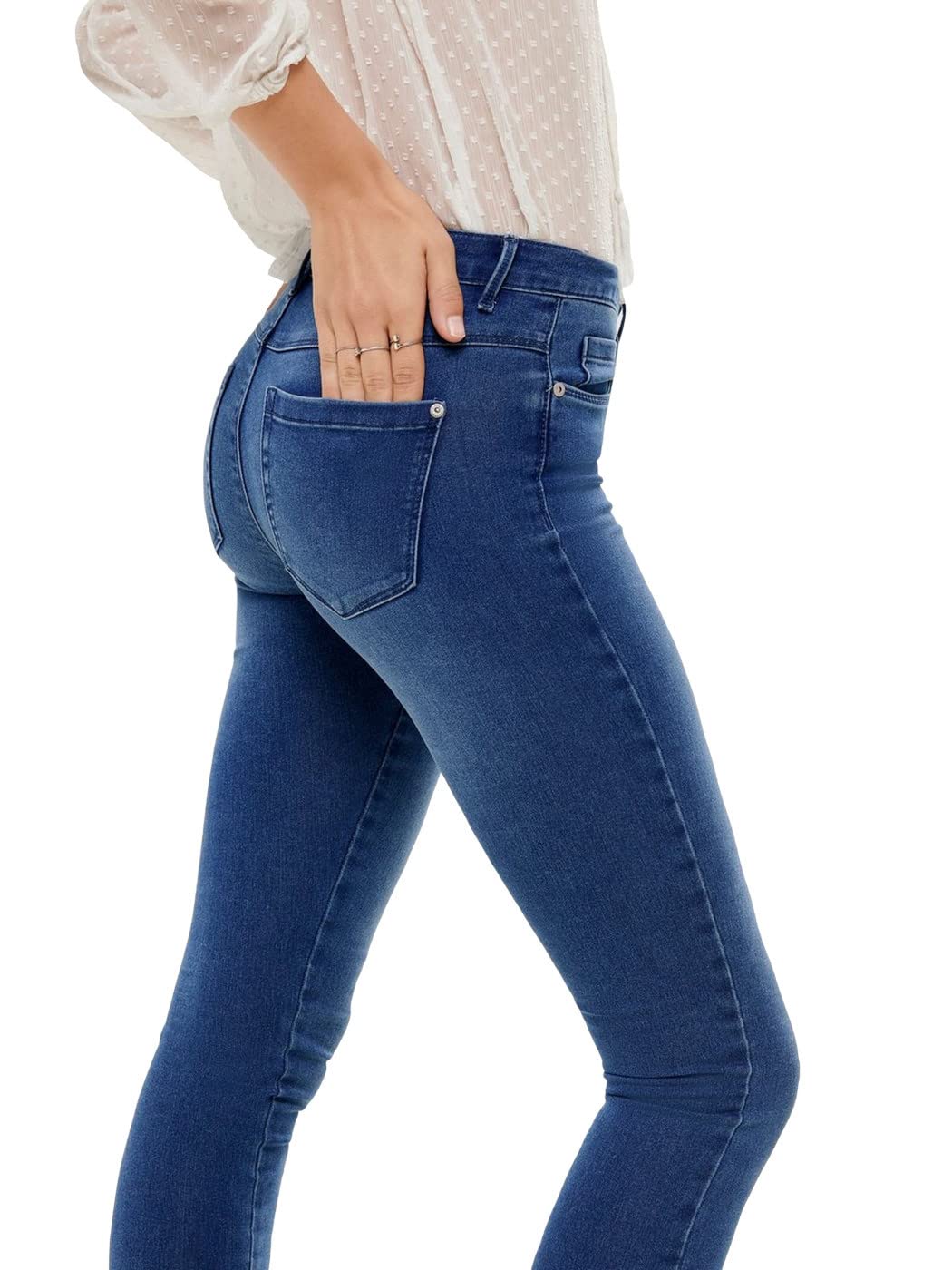 Onlroyal Women's Skinny Fit Jeans - High Waist Stretch Denim Pants for Casual Wear & Everyday Comfort