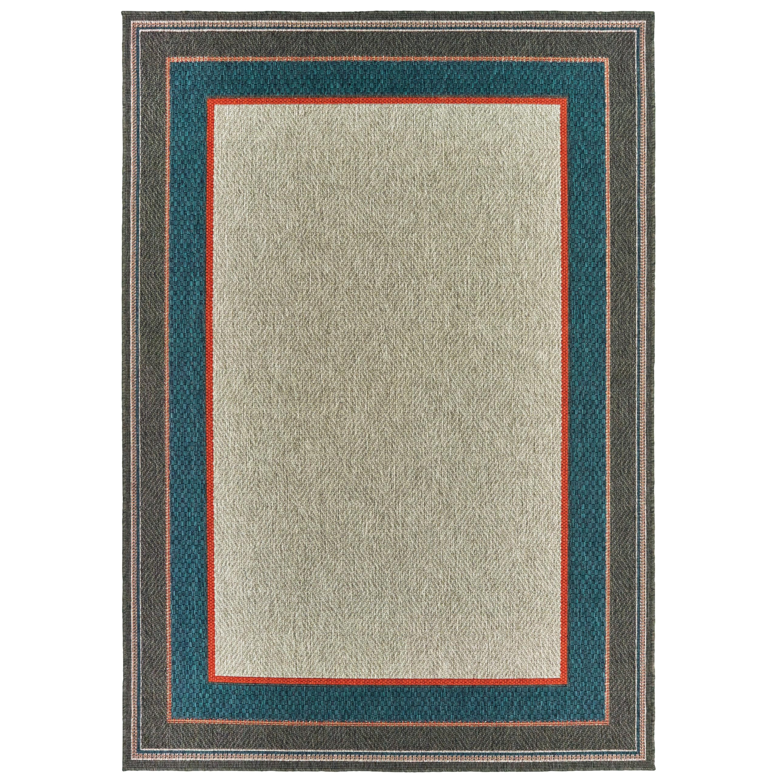 Premium Outdoor Rug 8021L - Waterproof, UV Resistant, Durable for Patio, Deck, Poolside & Garden - Latitude Outdoor Rugs for All-Weather Use