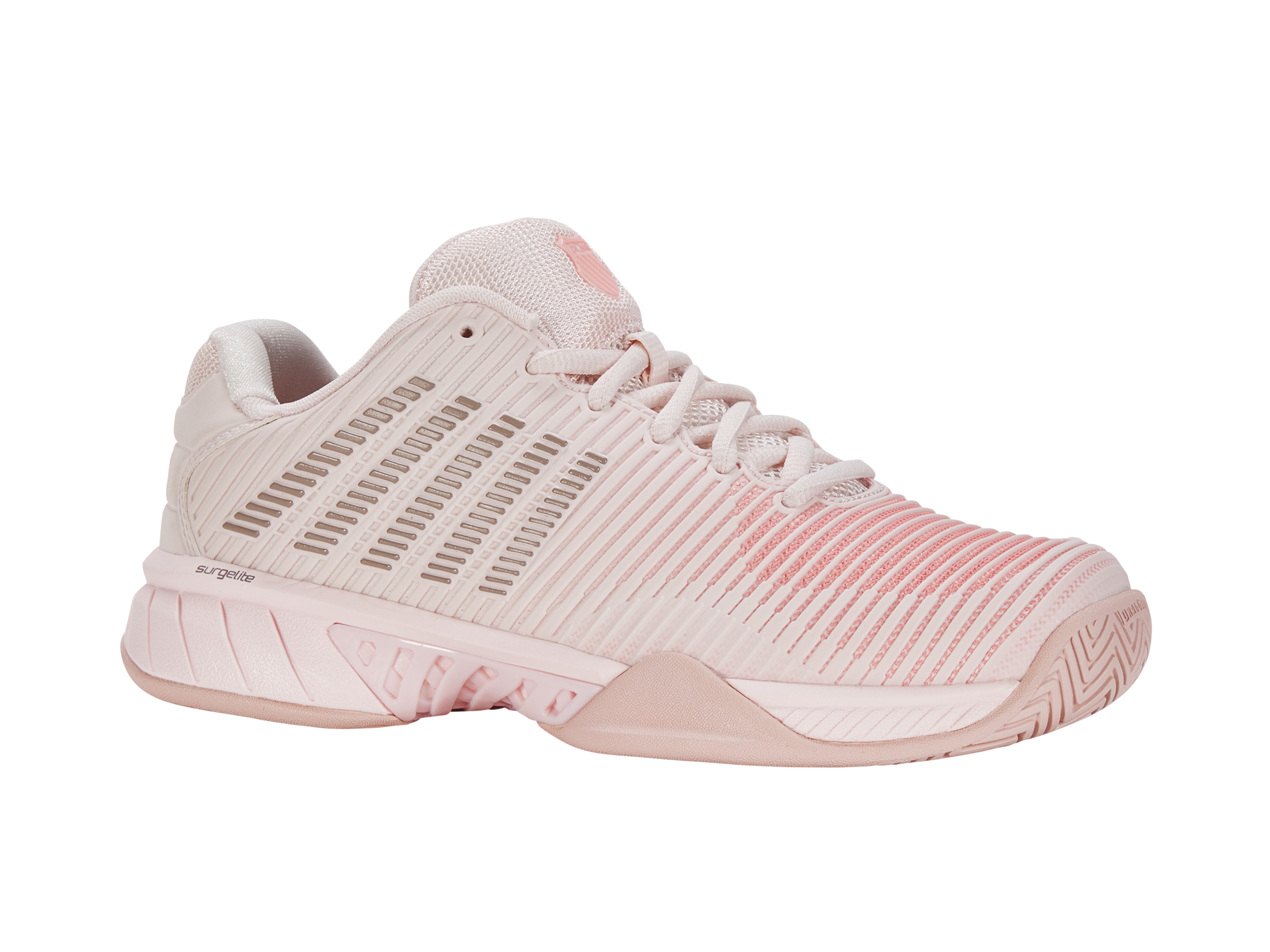 Hypercourt Express 2 Wide Tennis Shoes for Women - Almost Mauve/Sepia Rose/Pale Neon Coral | Lightweight Comfort for Court & Casual Wear