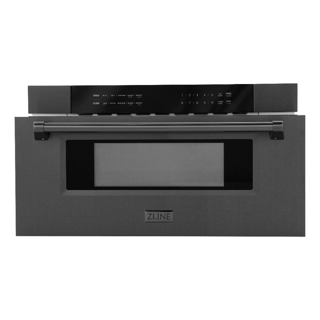 ZLINE 30 Inch Built-In Microwave Drawer - 1.2 Cu. Ft Capacity, Black Stainless Steel (MWD 30 BS) - Perfect for Modern Kitchens & Small Spaces