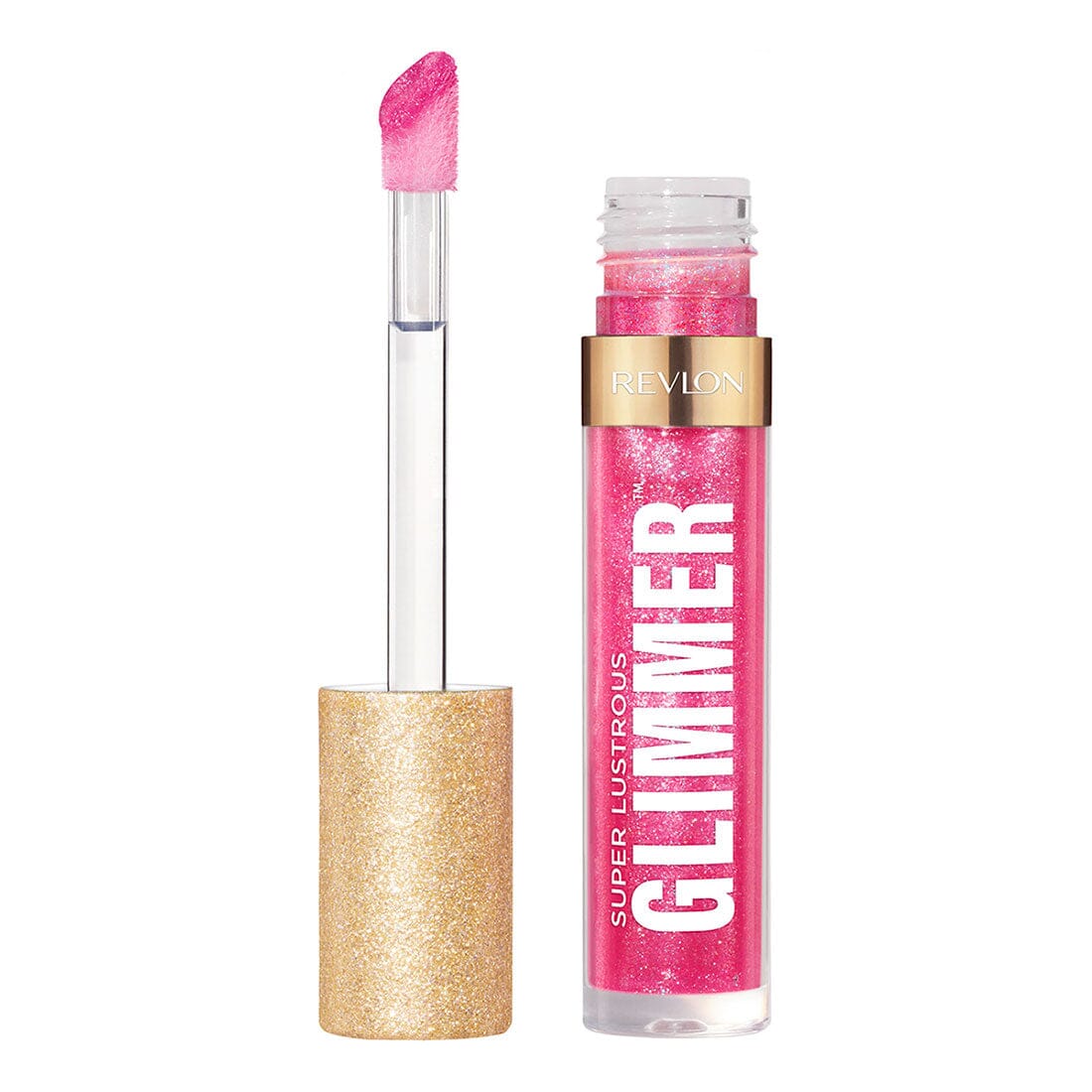 Revlon Super Lustrous Glimmer Gloss - Rose Glow Shade (3.8ml) | High-Shine Lip Gloss for Everyday Wear & Special Occasions