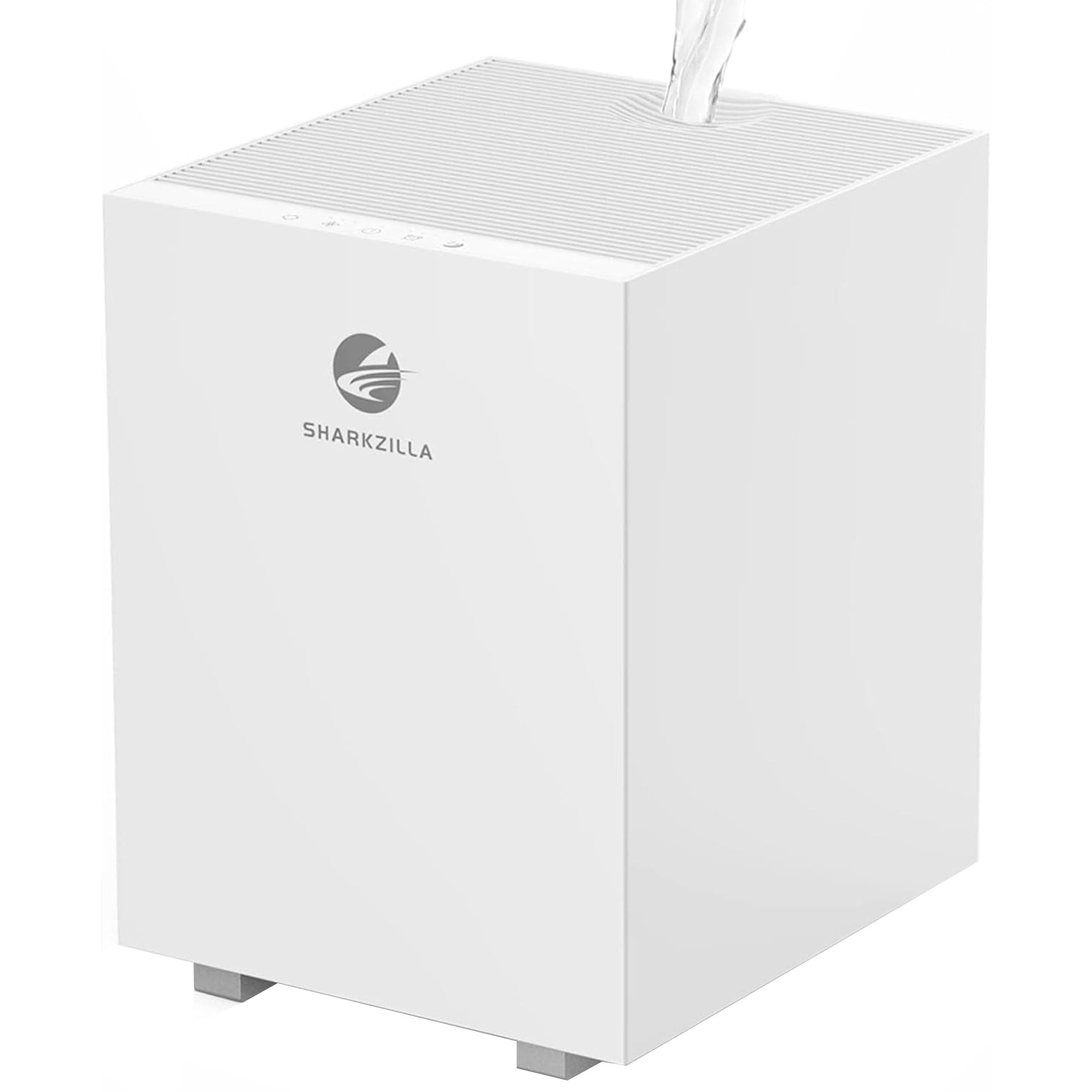 SHARKZILLA 1.3 Gallon Top Fill Evaporative Humidifier - No Mist, Quiet Operation with Timer & Filter - Perfect for Bedroom, Nursery & Baby Room - Relieves Dry Air for Better Sleep & Health