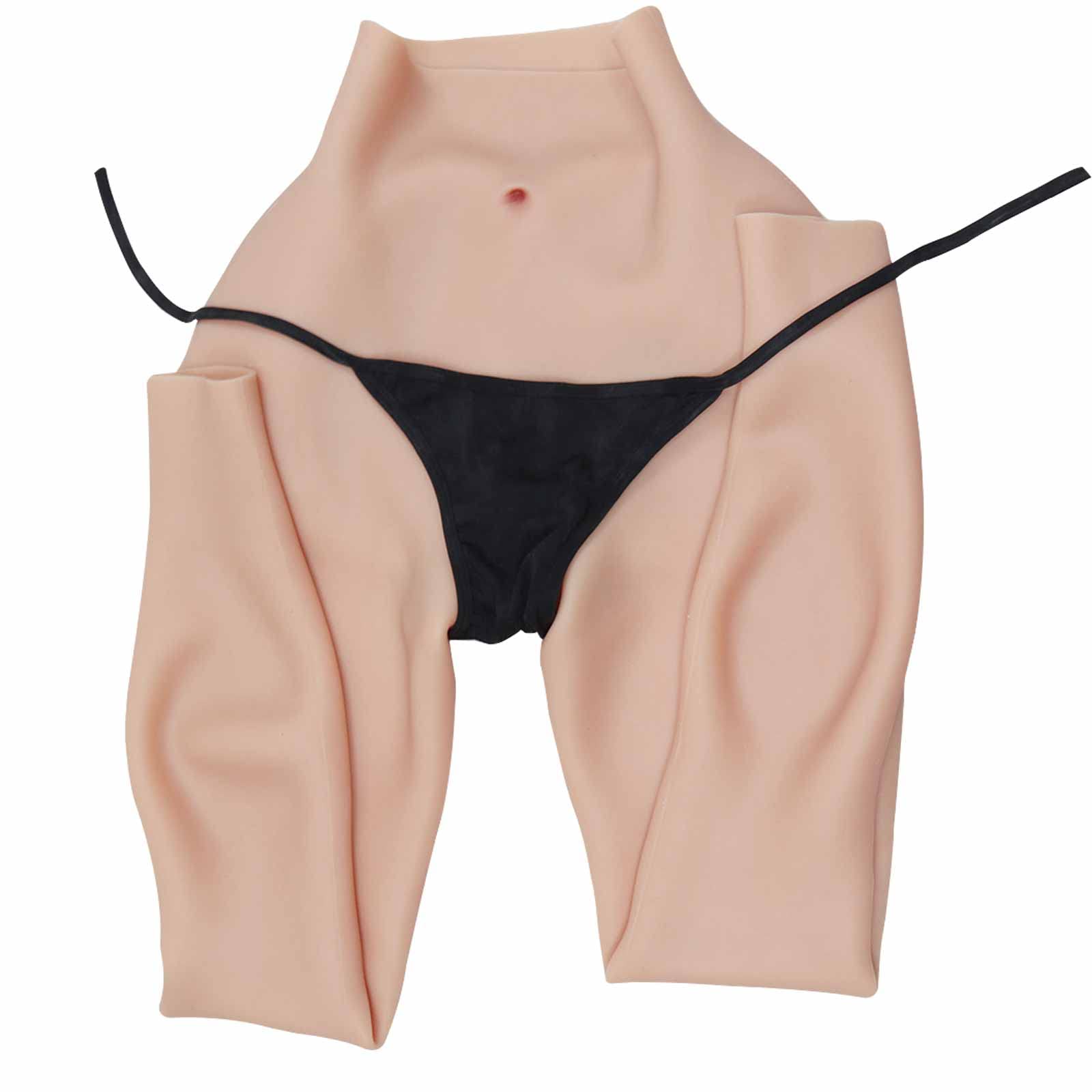 WHG Silicone Crossdressing Panty - Ankle-Length Fake Vagina Underwear with Butt Shaper for Transgender & Cosplay - Comfortable Control Shorts for Daily Wear & Special Occasions