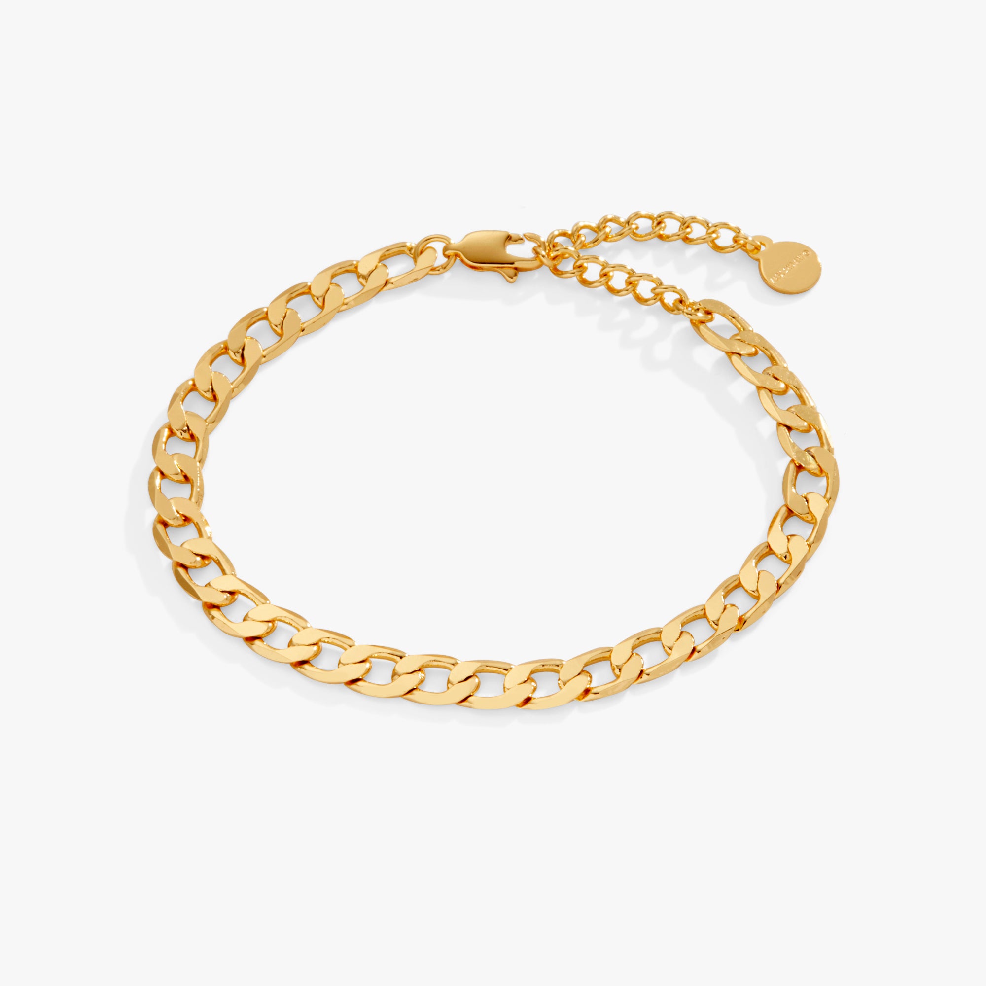 Adjustable Flat Curb Chain Bracelet for Women - Stylish Minimalist Jewelry for Everyday Wear, Gift Giving & Layering