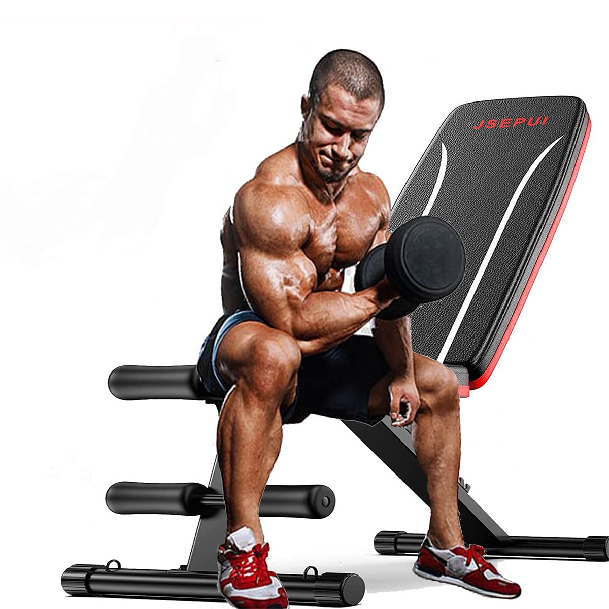 Adjustable Weight Bench for Home Gym - Foldable Workout Bench for Bench Press, Strength Training & Full Body Exercise - Perfect for Small Spaces & Home Fitness