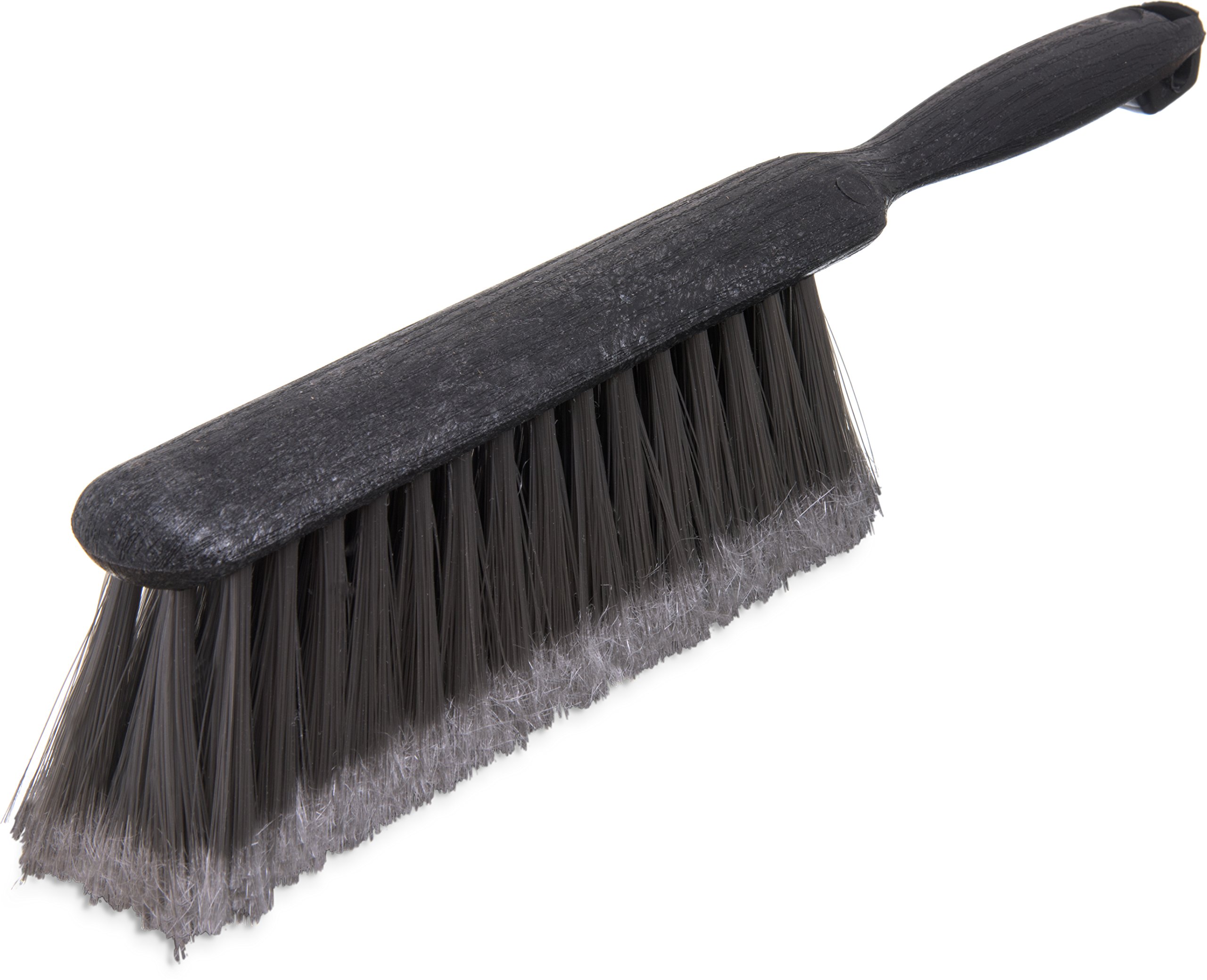 SPARTA Flo-Pac Counter Brush - 8 Inch Gray Bench & Dustpan Brush with Flagged Bristles for Kitchen Counters, Hardwood Floors & Fireplace Cleaning | Multi-Surface Cleaning Tool for Home & Commercial Use