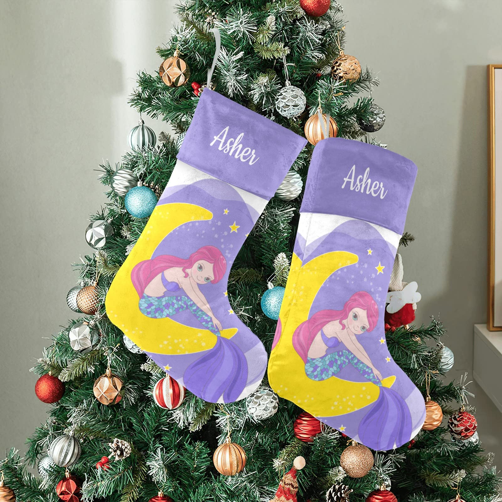 Personalized Christmas Stockings with Name - Custom Large Family Stockings for Adults, Kids, Babies & Pets - Holiday Decorations & Gifts for Boys & Girls - Perfect for Fireplace Mantel, Christmas Tree Decor, and Festive Home Decor