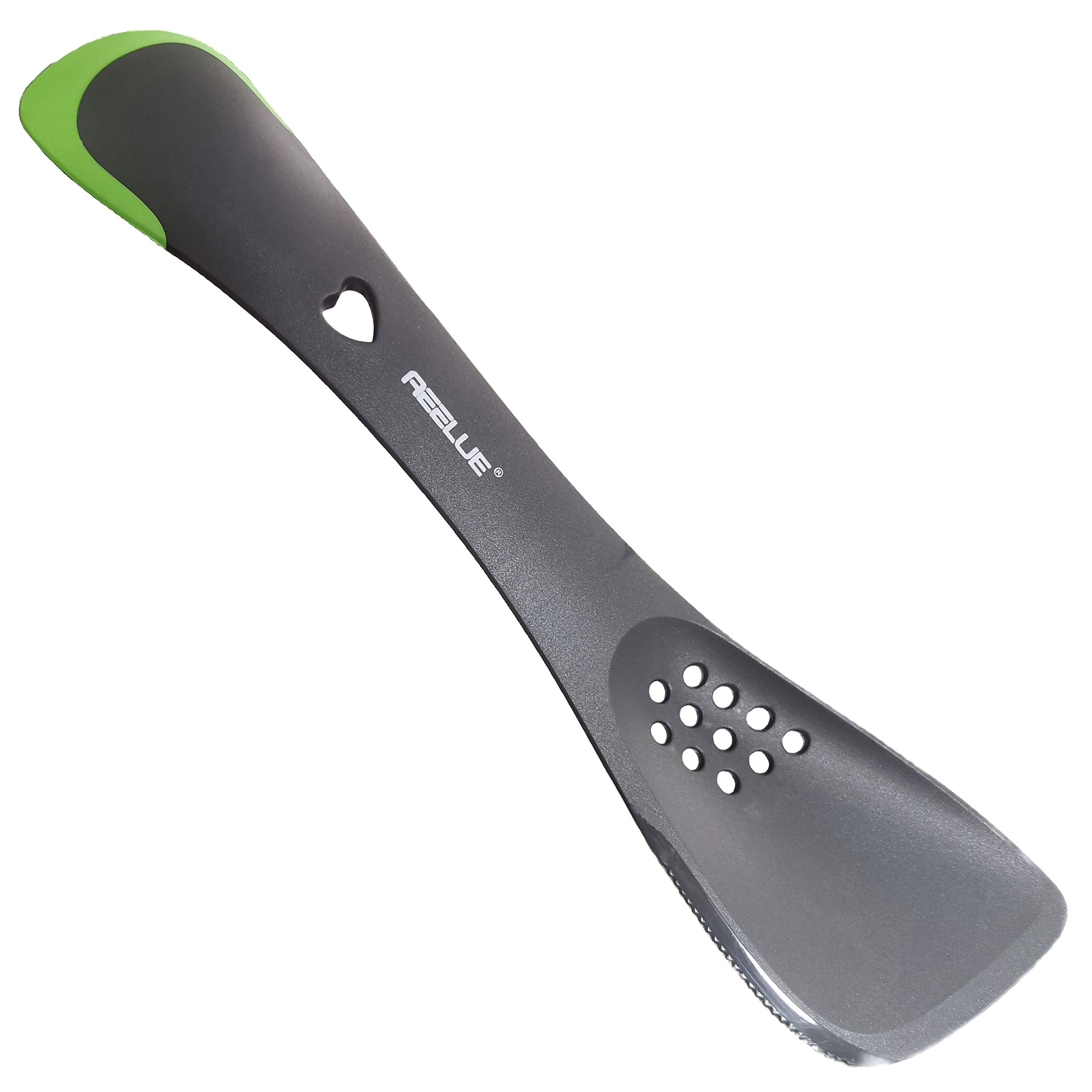 5-in-1 Multifunctional Kitchen Utensil Set - Nonstick Turner, Cutter, Colander, Soup Spoon & Spatula (Green) - Perfect for Cooking, Baking, Serving & Food Prep