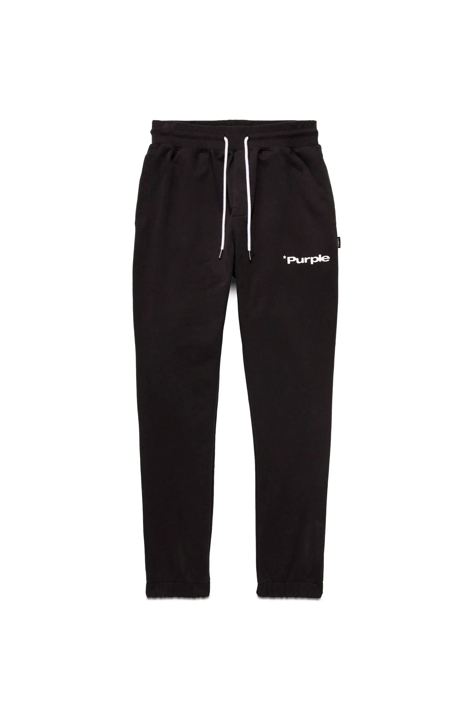 PURPLE BRAND P412 Stamp in Black Beauty Sweatpants - Women's Comfortable Joggers for Lounge, Yoga & Casual Wear