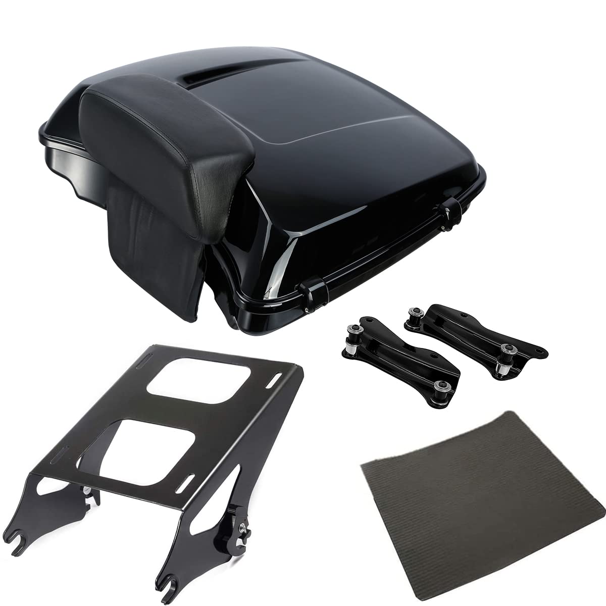SLMOTO Color-Matched Razor Tour Pack Luggage Backrest Rack Docking Kit - Compatible with Harley Davidson '14+ Road King, Road Glide, Street Glide, Electra Glide Standard & Select CVO Models, '21+ FLH - Perfect for Long-Distance Motorcycle Touring & Storage Solutions