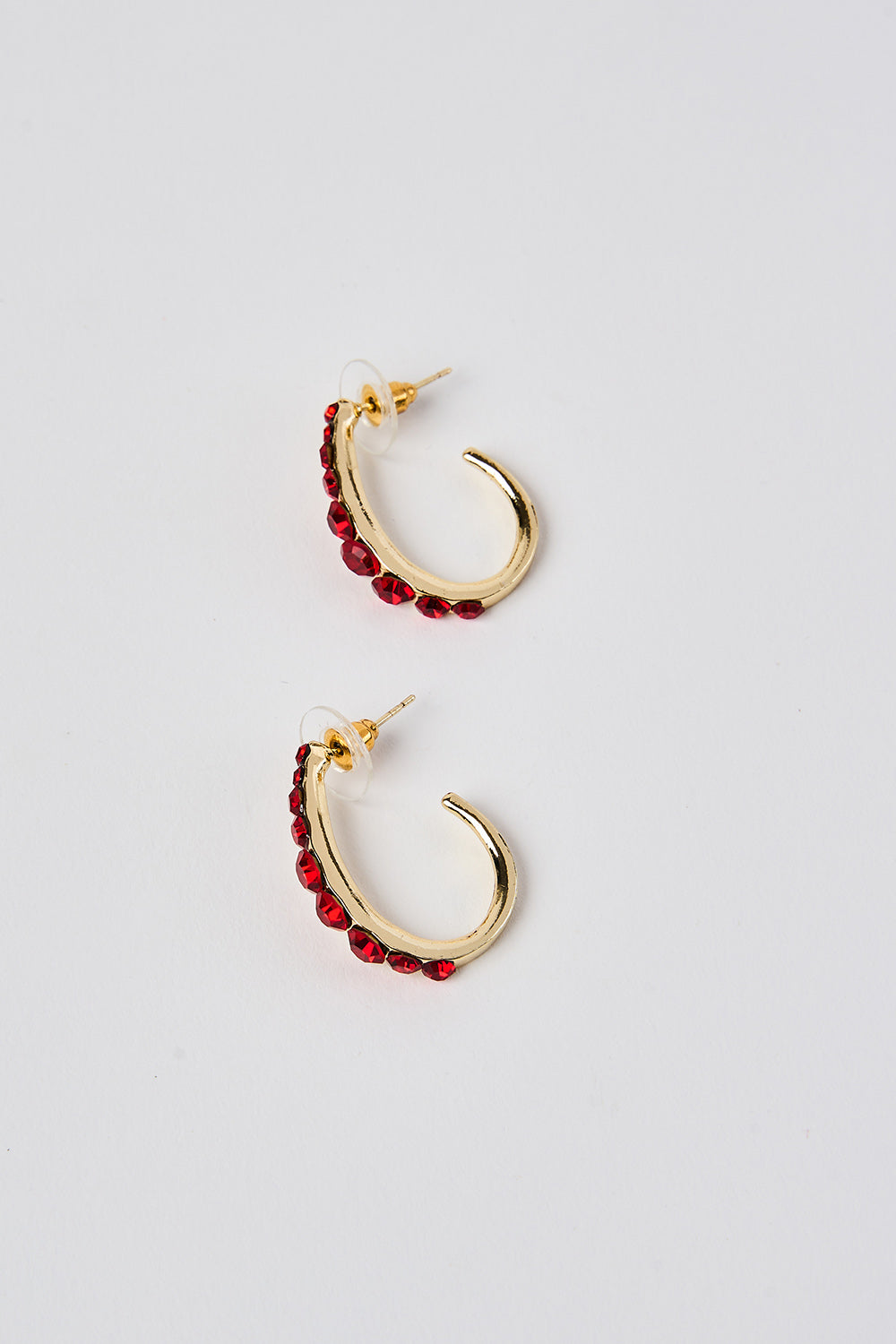 Garnet Stone Hoop Earrings for Women - Genuine Garnet Gemstone Dangle Earrings - Perfect for Valentine's Day, Anniversary, Birthday Gifts & Everyday Elegance