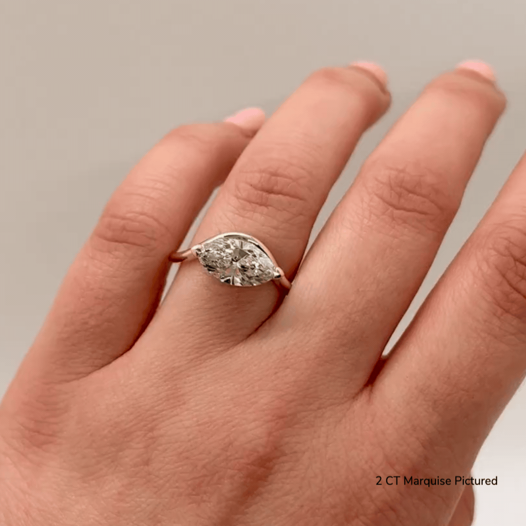 Elegant Marquise Cut Eye Ring for Women - Dainty Gold or Silver Fashion Jewelry - Perfect for Parties, Dates & Special Occasions