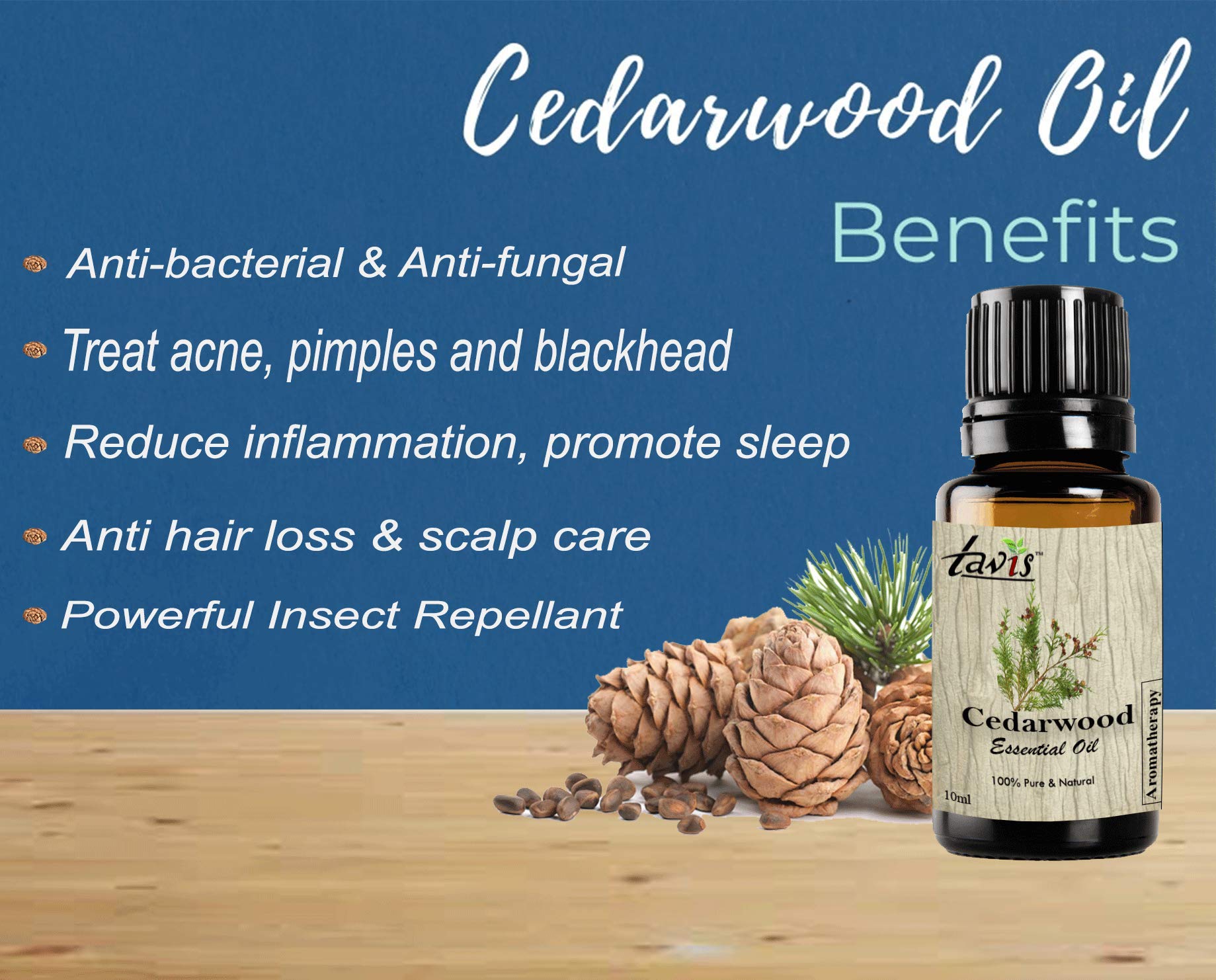 Premium Cedarwood Essential Oil - 100% Pure & Natural, 30ml (Pack of 3) for Aromatherapy, Relaxation & Hair Care | Stress Relief, Sleep Aid & DIY Skincare