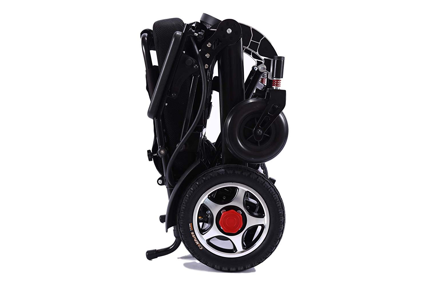 Lightweight Folding Power Wheelchair - Heavy Duty Portable Electric Mobility Scooter with Aerospace Aluminum Frame | Ideal for Travel, Shopping & Indoor/Outdoor Use
