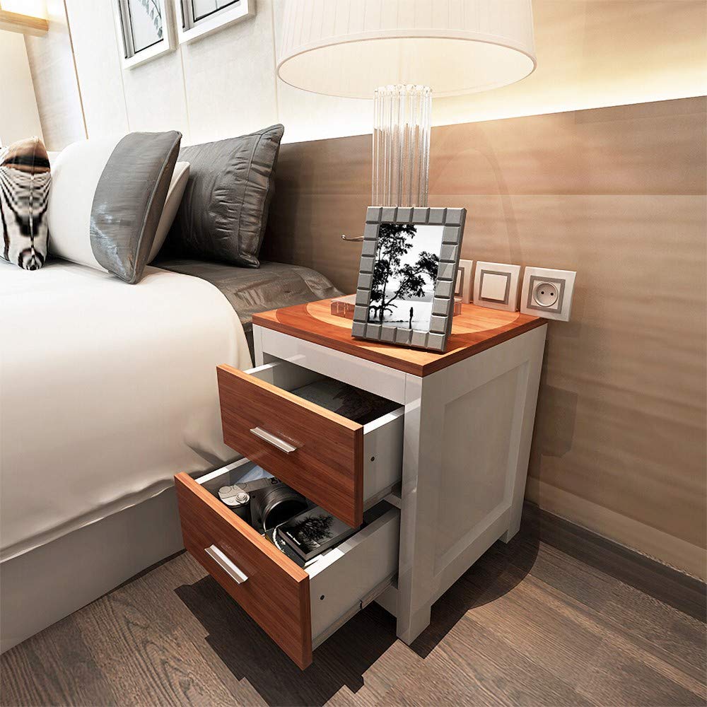 Modern Minimalist Bedside Cabinet with Sealed Drawers - Nightstand, Side Table & Coffee Table for Bedroom Storage | Perfect for Small Spaces, Apartments & Dorm Rooms