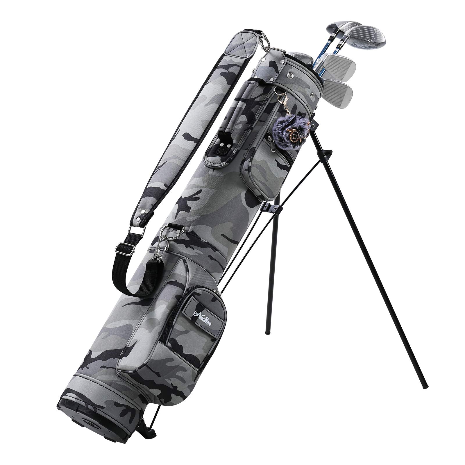 Sunday Golf Stand Bag with Travel Shoulder Strap - Lightweight Large Capacity Golf Carry Bag for Men & Women - Perfect for Weekend Golfers & Traveling Players
