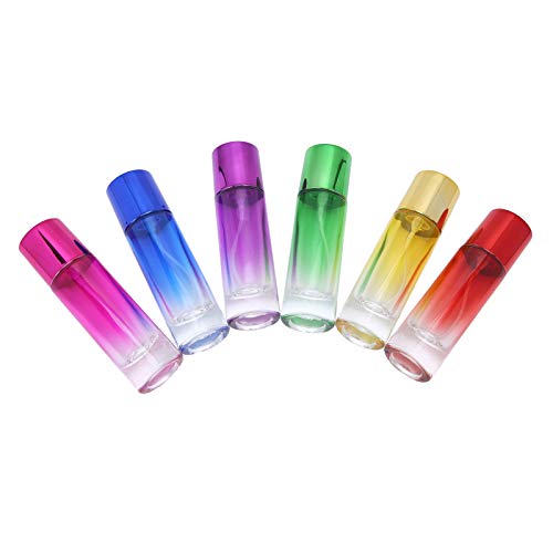 Refillable Perfume Bottle Set - 6pcs Gradient Color Mist Atomizer, Portable Perfume Dispenser for Travel, Purse & Gym (Works with Perfume, Serum & Essential Oils) | Perfect for On-the-Go Touch Ups & Fragrance Storage