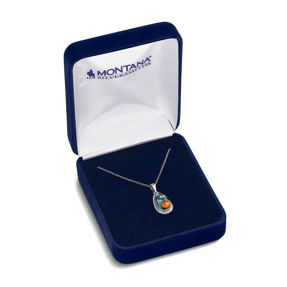 Mountain Glacier Treasures Necklace - Handmade Sterling Silver Pendant with Natural Gemstones for Women | Perfect for Outdoor Adventures, Weddings & Everyday Elegance