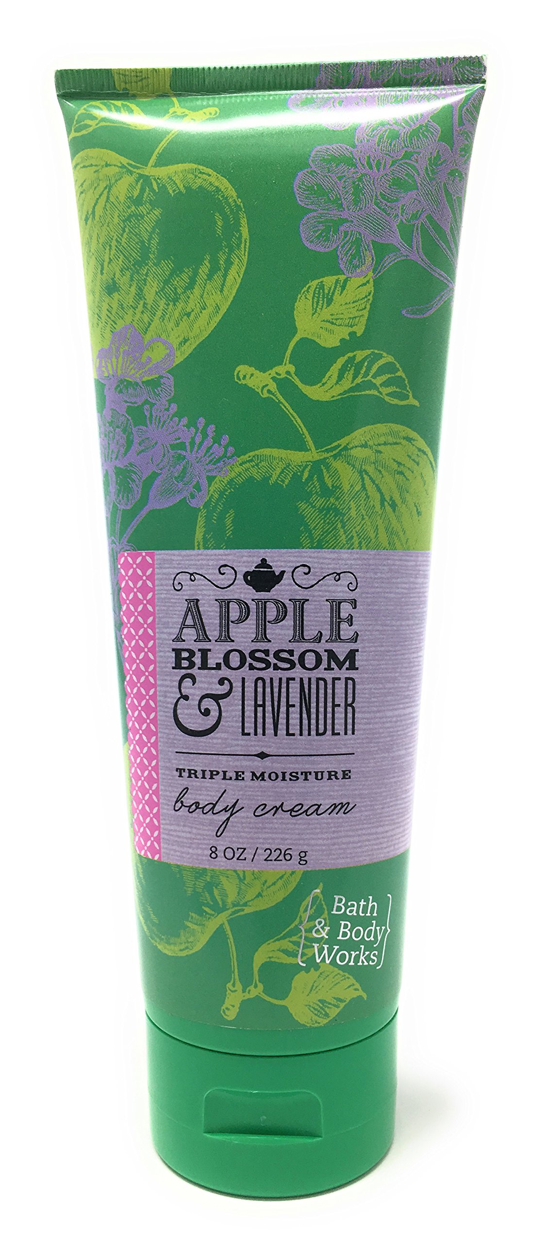 Bath & Body Works Apple Blossom & Lavender Body Cream - 8 oz (3 Pack) | Moisturizing Hand & Body Lotion for Dry Skin | Perfect for Daily Hydration, Spa Days & Gift Giving