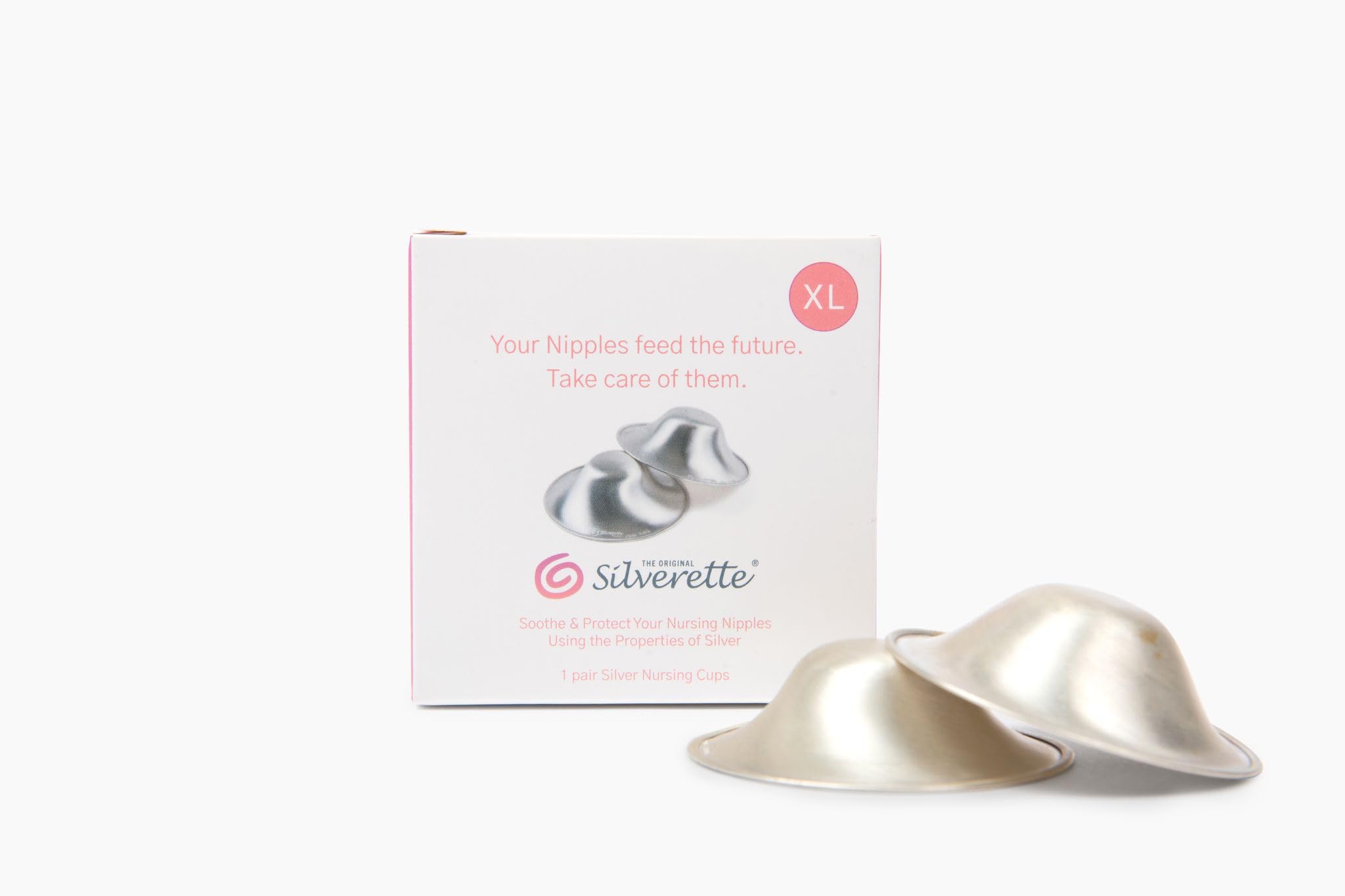 Silverette Original & XL Nursing Cups Bundle (2-Pack) - Soothe & Protect Sore Nipples for Breastfeeding Moms - Perfect for Postpartum Care & Nursing Comfort