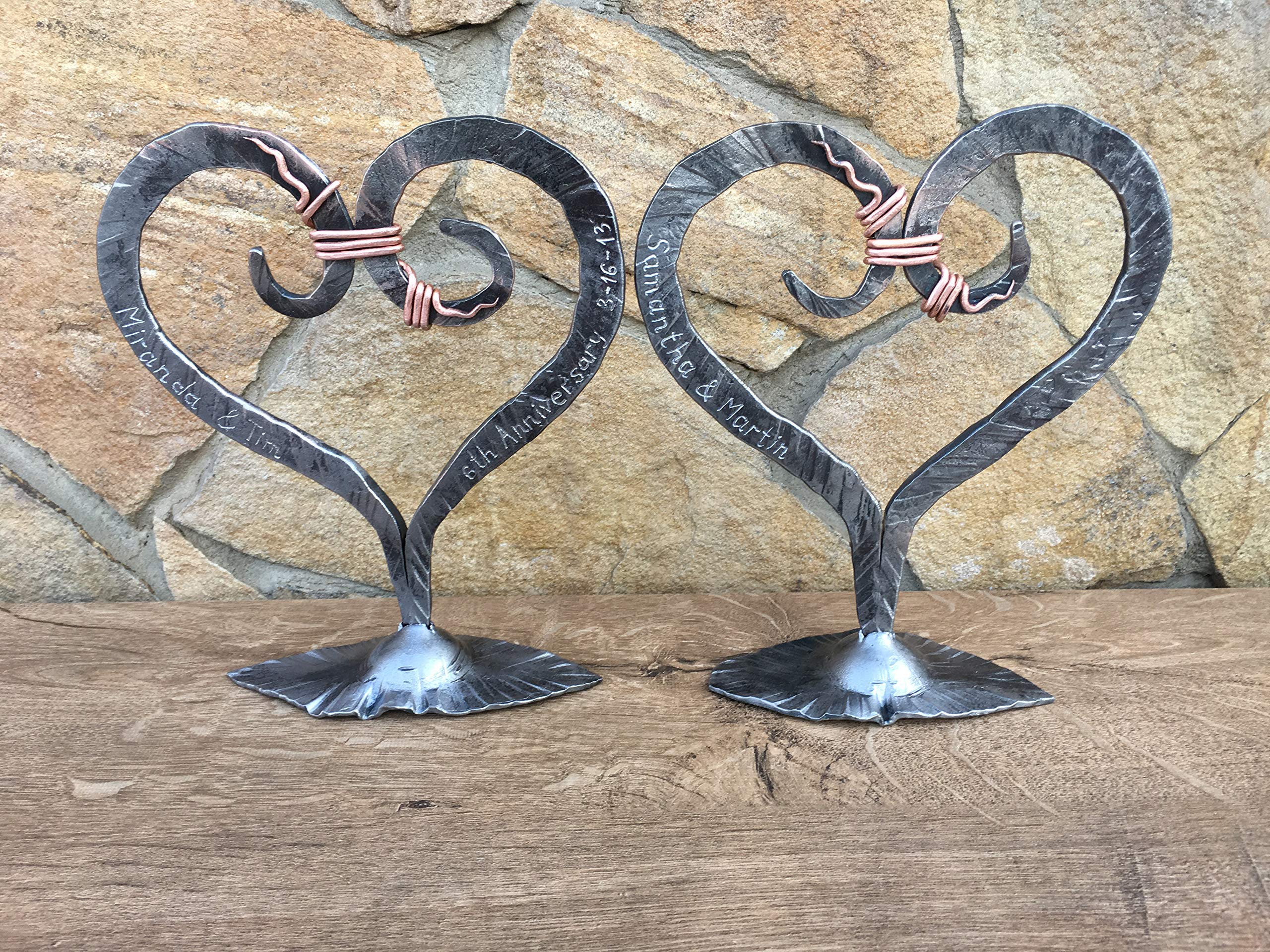 6th Anniversary Gift for Her - Elegant Iron Heart Keepsake - Unique 6 Year Wedding Gift for Wife - Romantic Iron Anniversary Present - Perfect for Home Decor & Special Occasions