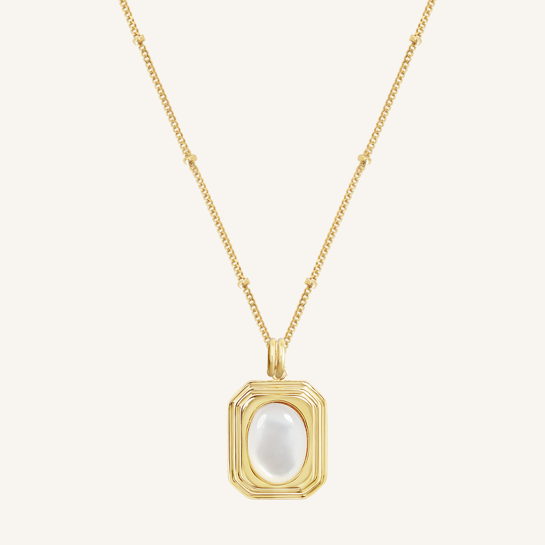 Renewal Mother of Pearl Charm Necklace - Elegant Handmade Jewelry for Women, Perfect Gift for Birthday, Anniversary & Special Occasions | Boho Chic Style for Everyday Wear & Formal Events