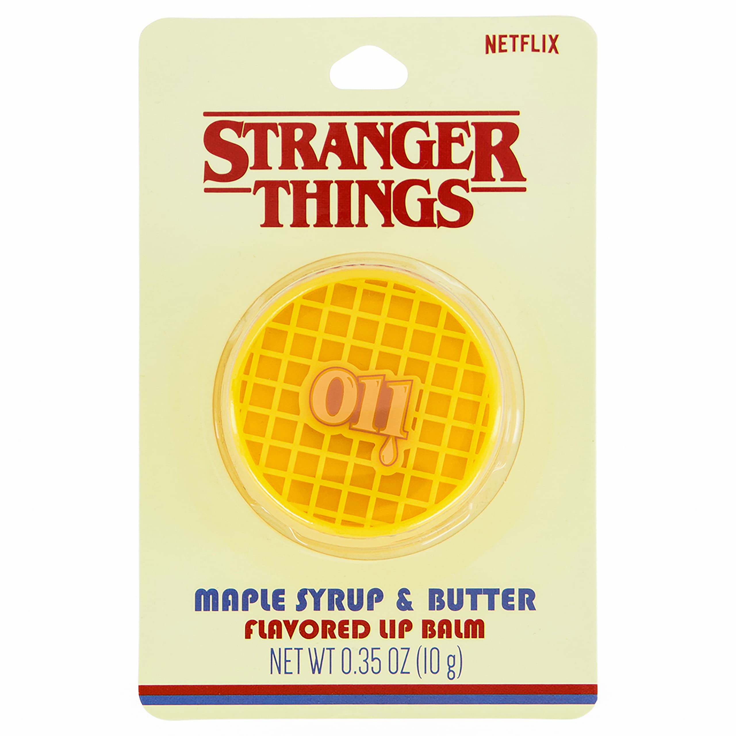 Stranger Things Waffle Lip Balm - Maple Syrup & Butter Flavored Lip Moisturizer | Pop Culture Inspired Lip Care | Perfect for Halloween Costumes, TV Show Fans & 80s Nostalgia Lovers