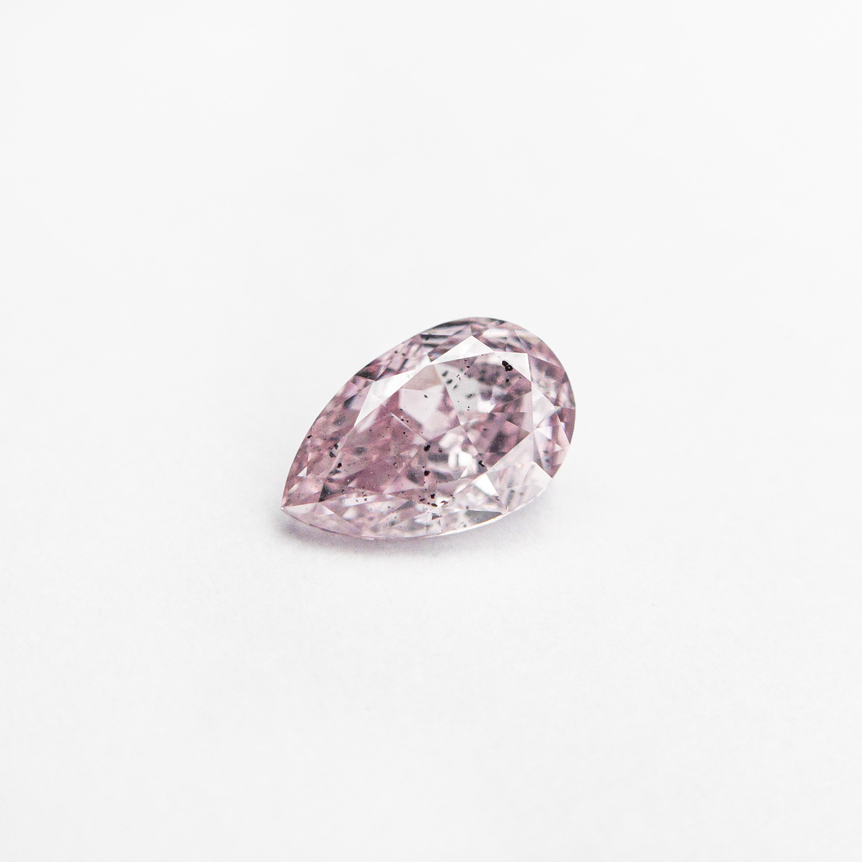 0.40ct GIA Certified Fancy Purplish Pink Pear Diamond (5.93x3.77x2.41mm) - SI2 Clarity, Brilliant Cut | Perfect for Engagement Rings & Fine Jewelry