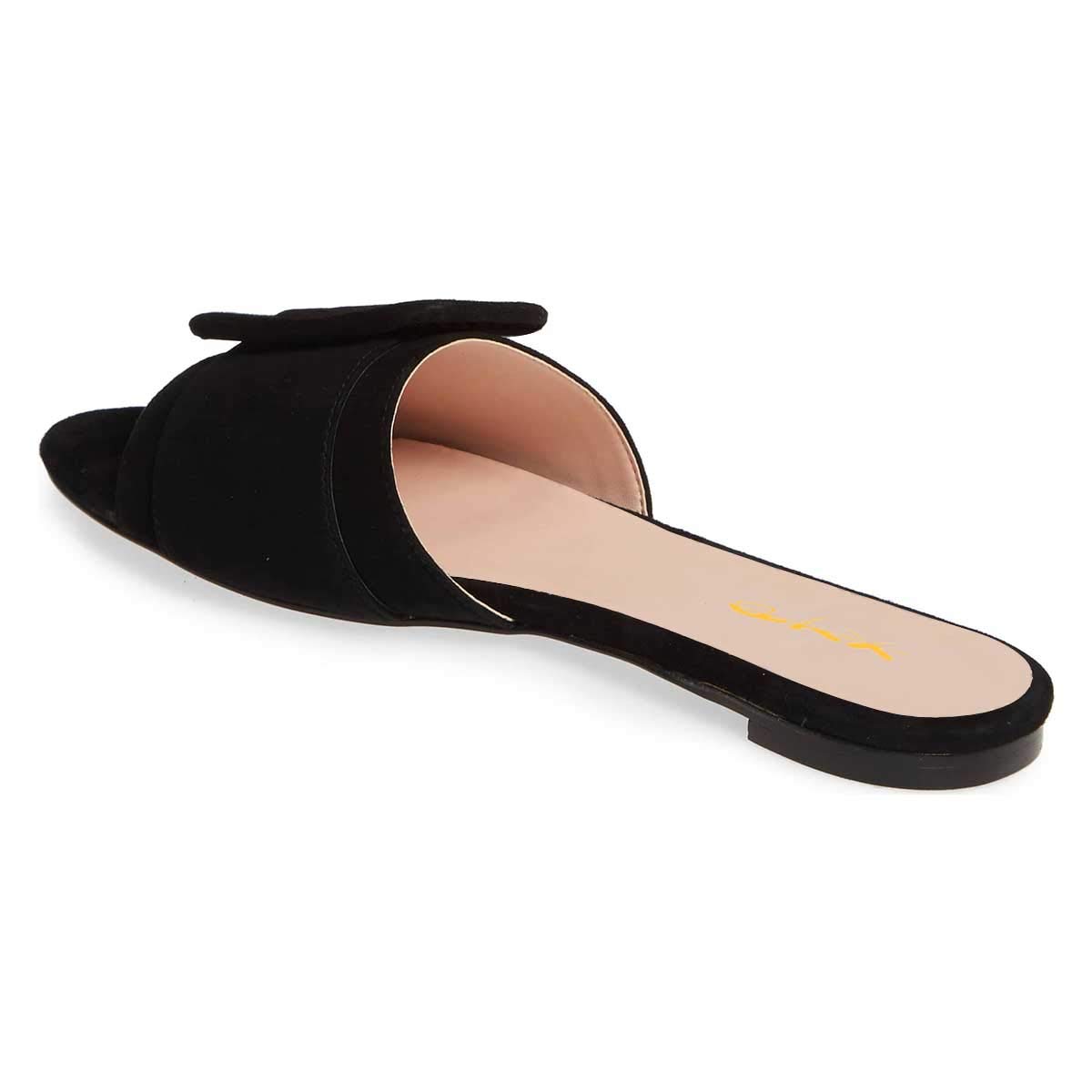 XYD Women's Comfortable Open Toe Flat Sandals - Summer Slide Shoes with Oversized Buckle for Casual Wear, Beach & Vacation Outfits