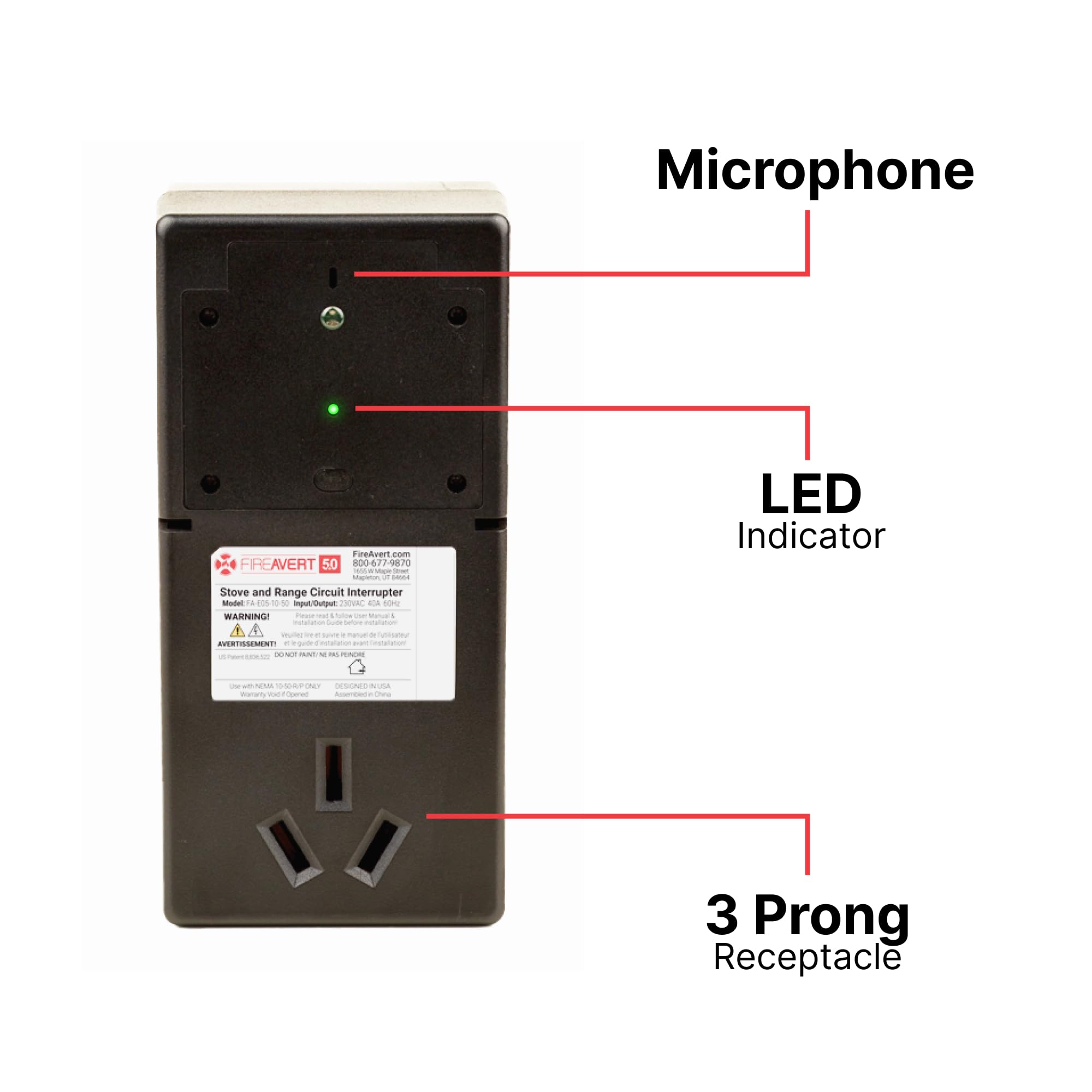 Electric Auto Stove Shut-Off Safety Device (3/4 Prong) - Smart Oven Monitoring Solution for Seniors & Elderly Care - As Seen on Shark Tank - Perfect for Dementia/Alzheimer's Safety & Independent Living