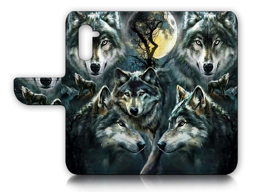 Premium Flip Wallet Phone Case for Samsung Galaxy Note 10 - Spirit Night Wolf Design (Model B31043) | Slim Protective Cover with Card Slots | Perfect for Work, Travel & Everyday Use