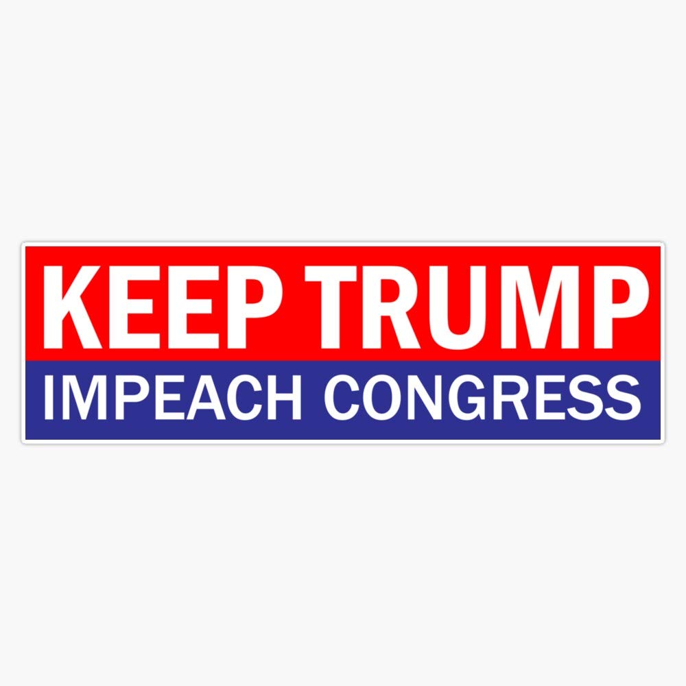 Trump Impeach Congress Bumper Sticker - Waterproof Vinyl Decal for Car, Laptop, Bumper - 5 Inch Political Stickers - Perfect for Political Rallies, Car Decoration & Personal Expression