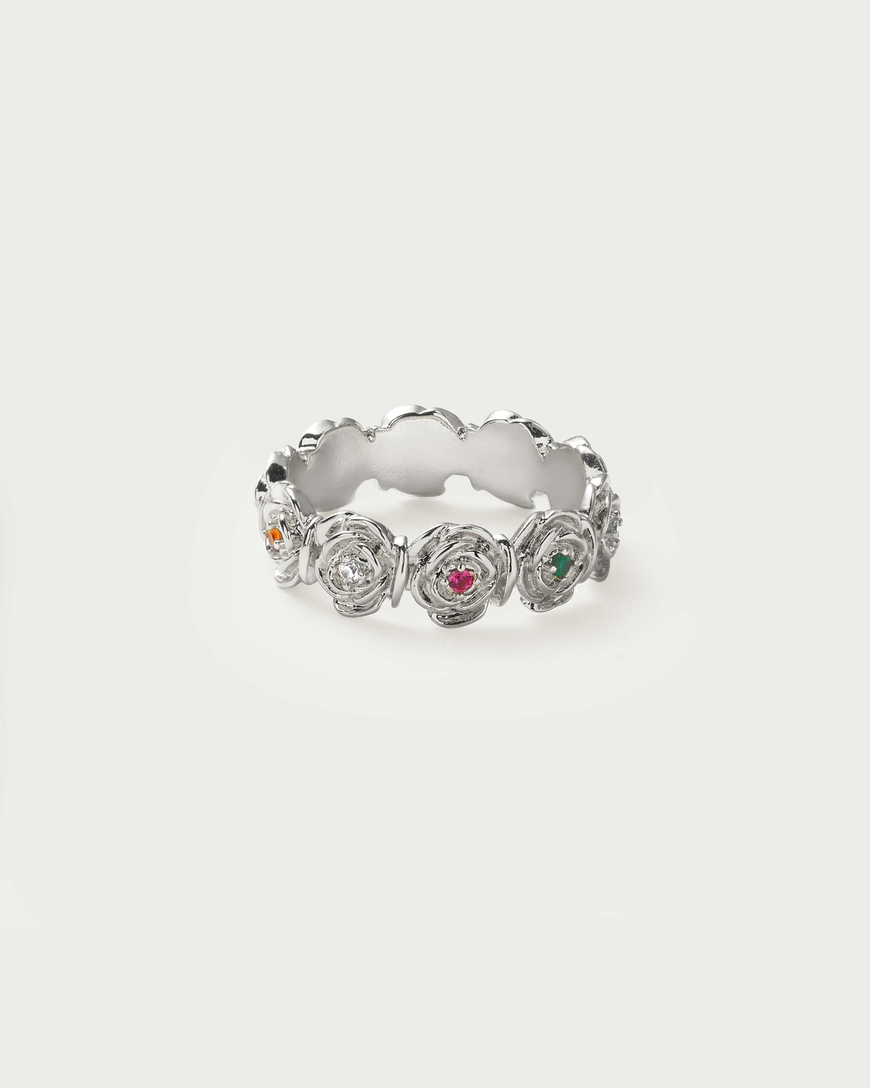 Silver Daisy Rose Ring for Women - Elegant Floral Jewelry Gift for Her, Perfect for Weddings, Anniversaries & Everyday Wear