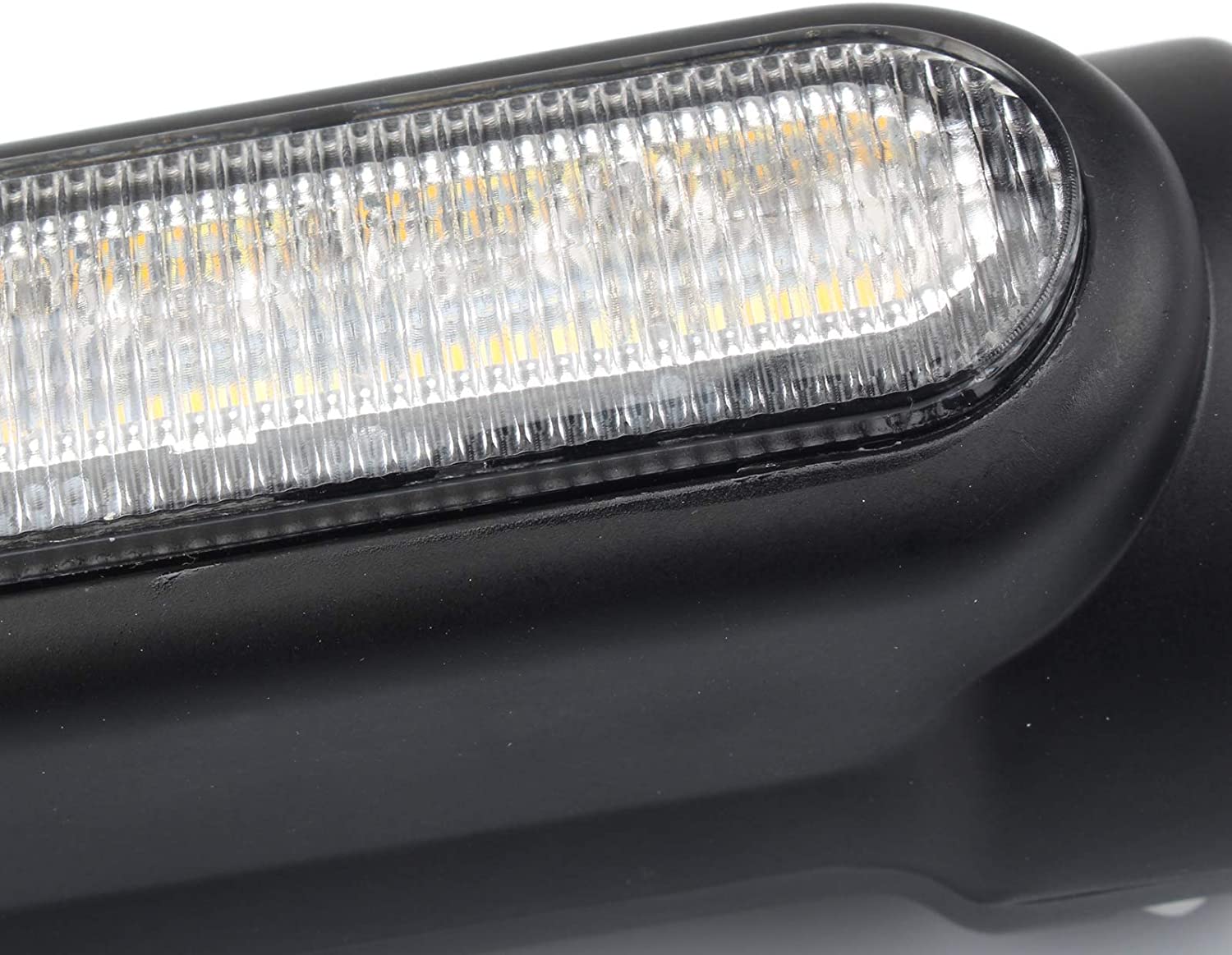 Eagle Lights Motorcycle Highway Bar Light Switchback Driving Lights DRL Turn Signal - White Amber LED for Harley Davidson Touring Bikes | Crash Bar Lighting for Night Riding & Safety