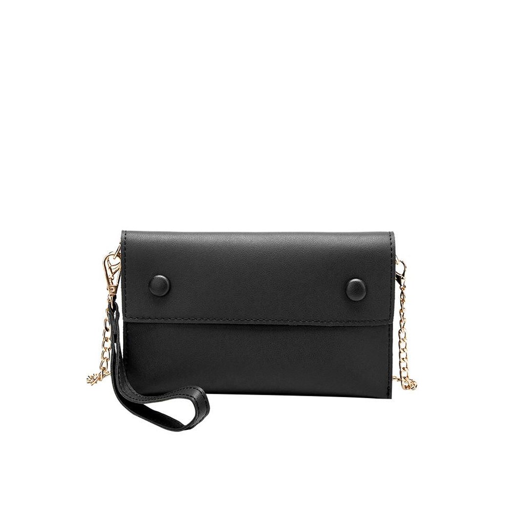 Melie Bianco Karen Vegan Leather Crossbody Bag - Convertible 3-Way Shoulder Purse for Women, Black | Perfect for Work, Travel & Everyday Use