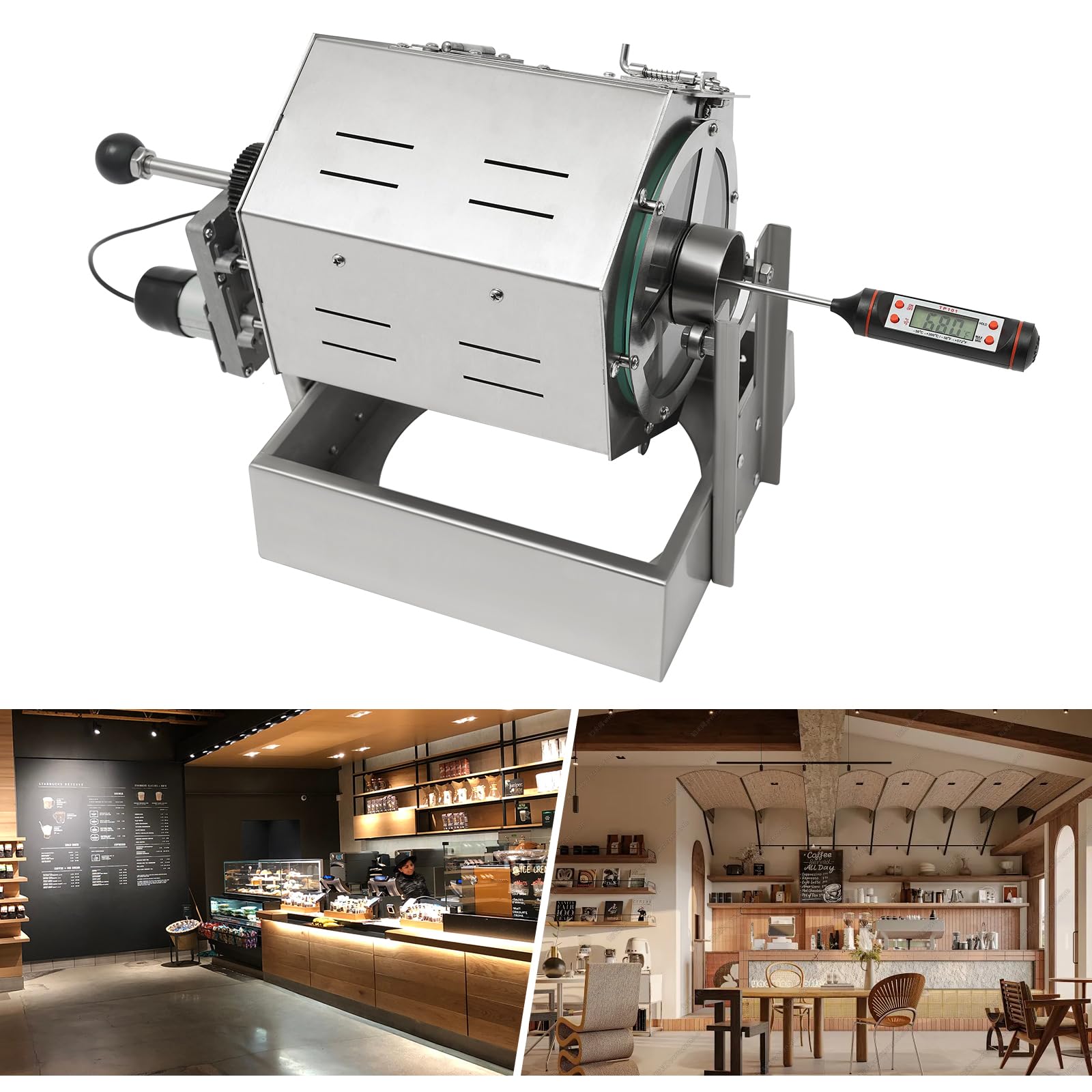 Electric Coffee Bean Roaster Machine - Commercial Grade for Fresh Coffee Roasting | Perfect for Coffee Shops, Home Brewing & Specialty Coffee Lovers