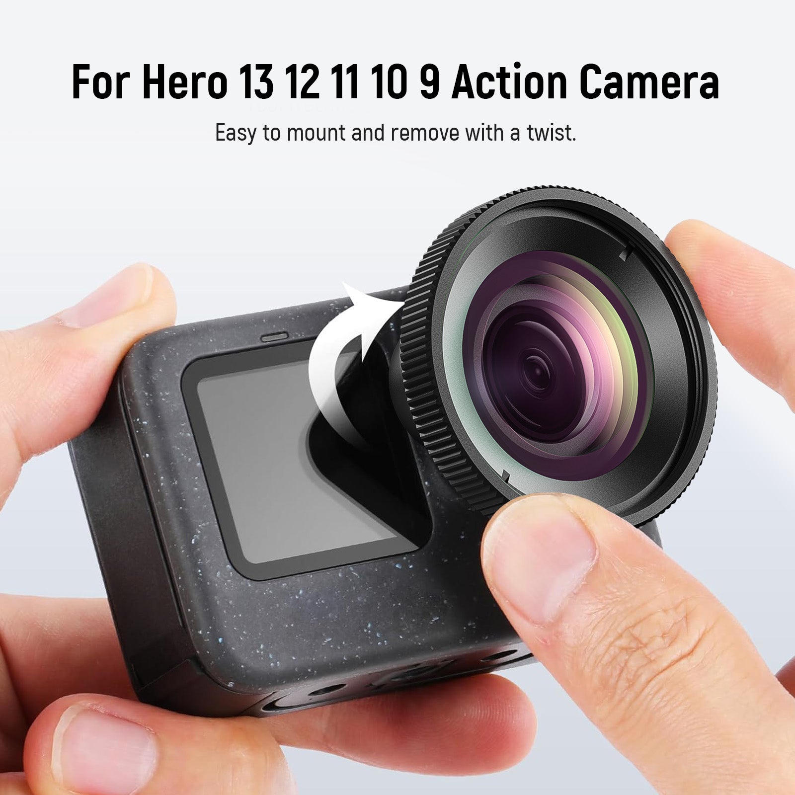 NEEWER LS 65 2X Magnification Lens for GoPro Hero 13/12/11/10/9 - Wide Angle & Macro Photography Accessory for Action Camera - Perfect for Underwater, Travel, and Sports Videography