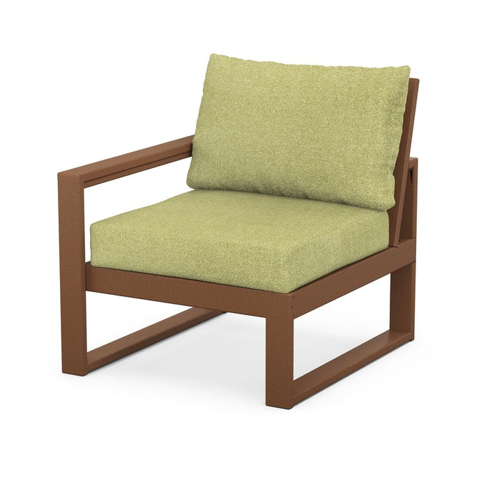 POLYWOOD EDGE Modular Left Arm Chair - Durable Outdoor Patio Furniture for Deck, Poolside & Garden - Weather-Resistant & Comfortable Seating