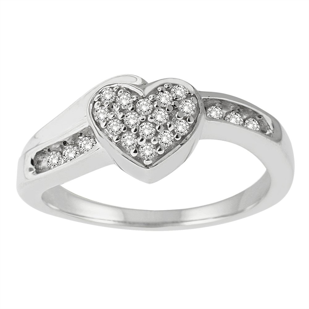 1/4 Carat (cttw) White Diamond Wedding Ring for Women - Sterling Silver Band, Elegant & Timeless Bridal Jewelry - Perfect for Engagement, Anniversary, or Special Occasions
