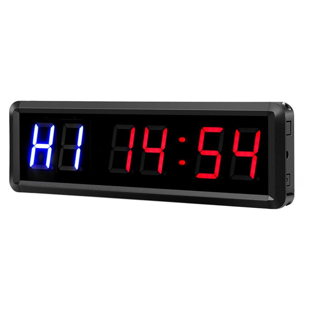 6 Digit Digital Wall Timer with Large LCD Display - Countdown & Count Up Timer for Kitchen, Gym, Classroom, Office | Easy-to-Use Home & Commercial Timer