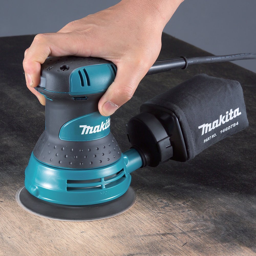 5-Inch Random Orbital Sander Kit with 6 Sanding Discs - Variable Speed Power Tool for Woodworking, Auto Body & DIY Projects - Perfect for Sanding, Polishing & Surface Preparation