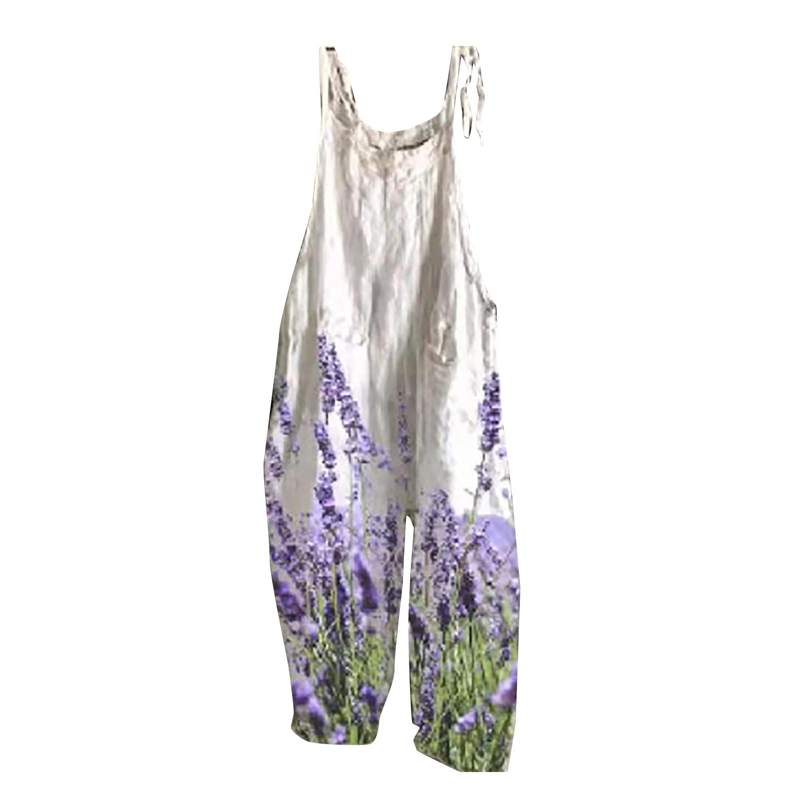 Women's Floral Print Overalls Jumpsuit - Summer Casual Loose Fit with Adjustable Straps & Wide Leg Pants | Perfect for Outdoor Activities, Beach Vacations & Boho Fashion