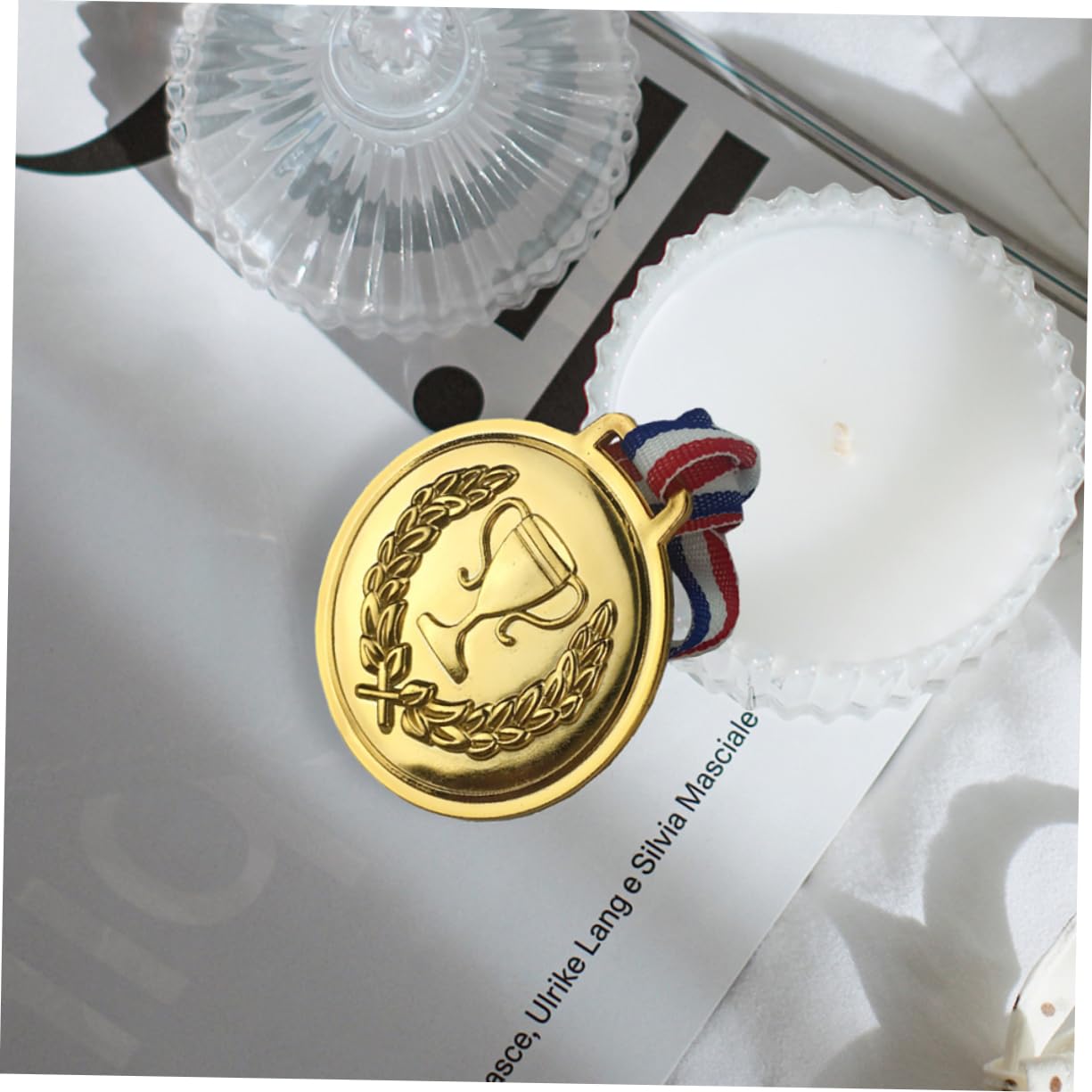 10pcs Christmas Game Gold Medal Prizes - Award Trophies for Adults & Kids - Perfect for Holiday Parties, Competitions & Festive Gift Giving