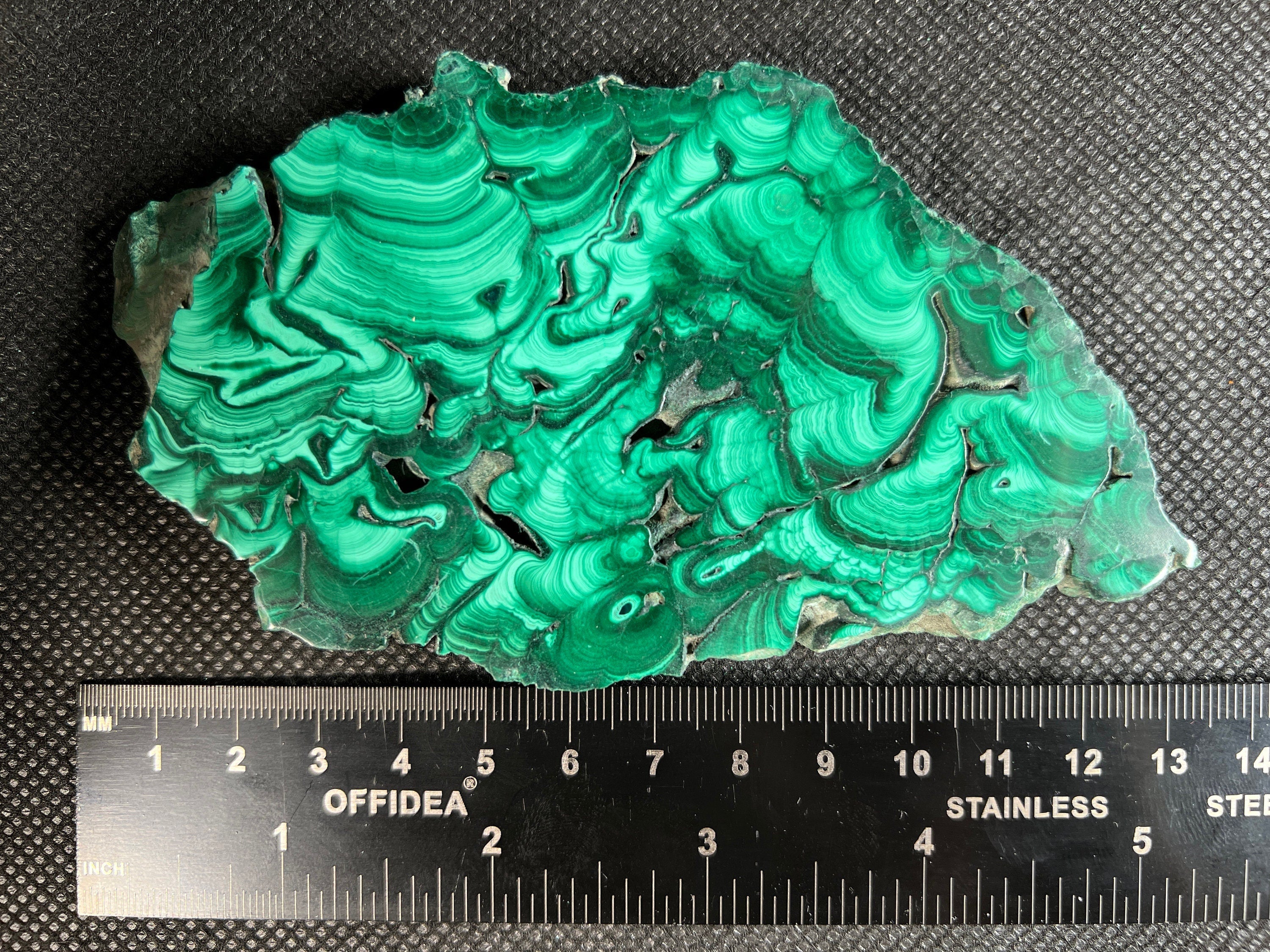 Premium MALACHITE Crystal Slab - Natural Green Malachite Stone for Jewelry Making, Unique Handcrafted Gift & Home Decor (50437) | Perfect for DIY Crafts, Meditation Spaces & Luxury Interior Design