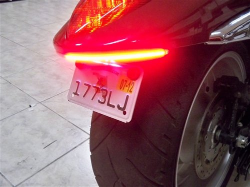 Suzuki Boulevard M109R LED Turn Signal Kit - Fender Eliminator with Tag Light & Bracket - Red Lens Turn Signals for Enhanced Visibility - Perfect for Night Riding and Custom Motorcycle Upgrades