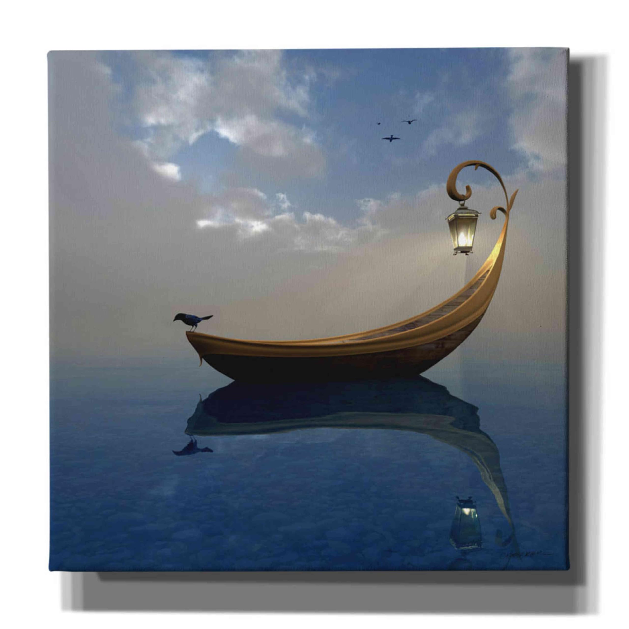 Cortesi Home 'Narcissism' by Cynthia Decker - 40x40 Inch Modern Canvas Wall Art for Living Room, Bedroom & Office Decor