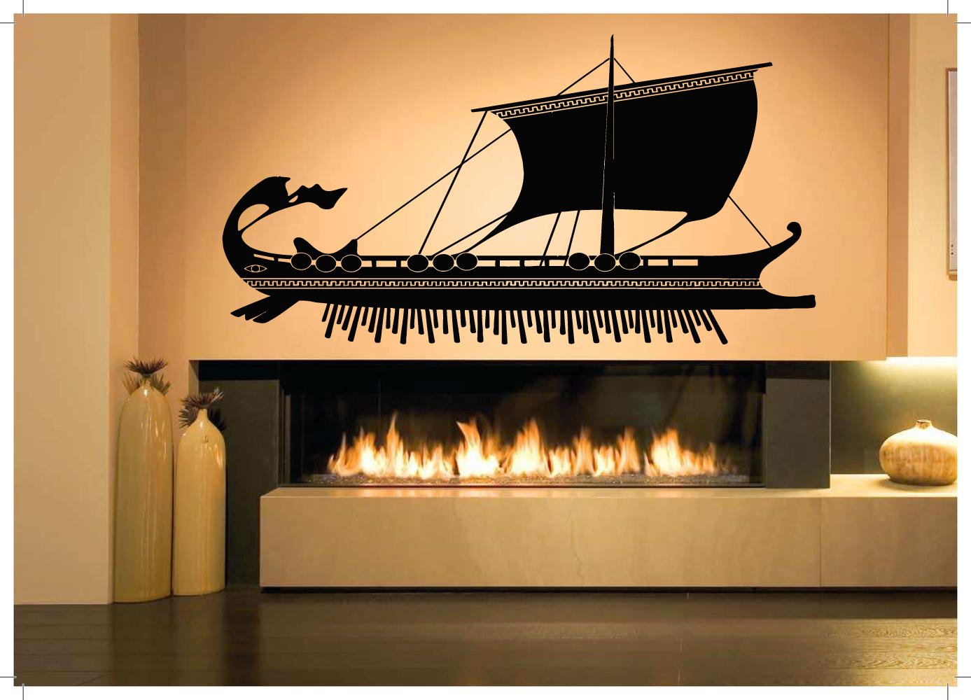 Argo Ship Wall Decal - Large Vinyl Sticker Mural for Room Decor | Greek & Roman Mythology Theme | Perfect for Bedroom, Living Room, or Office Wall Art